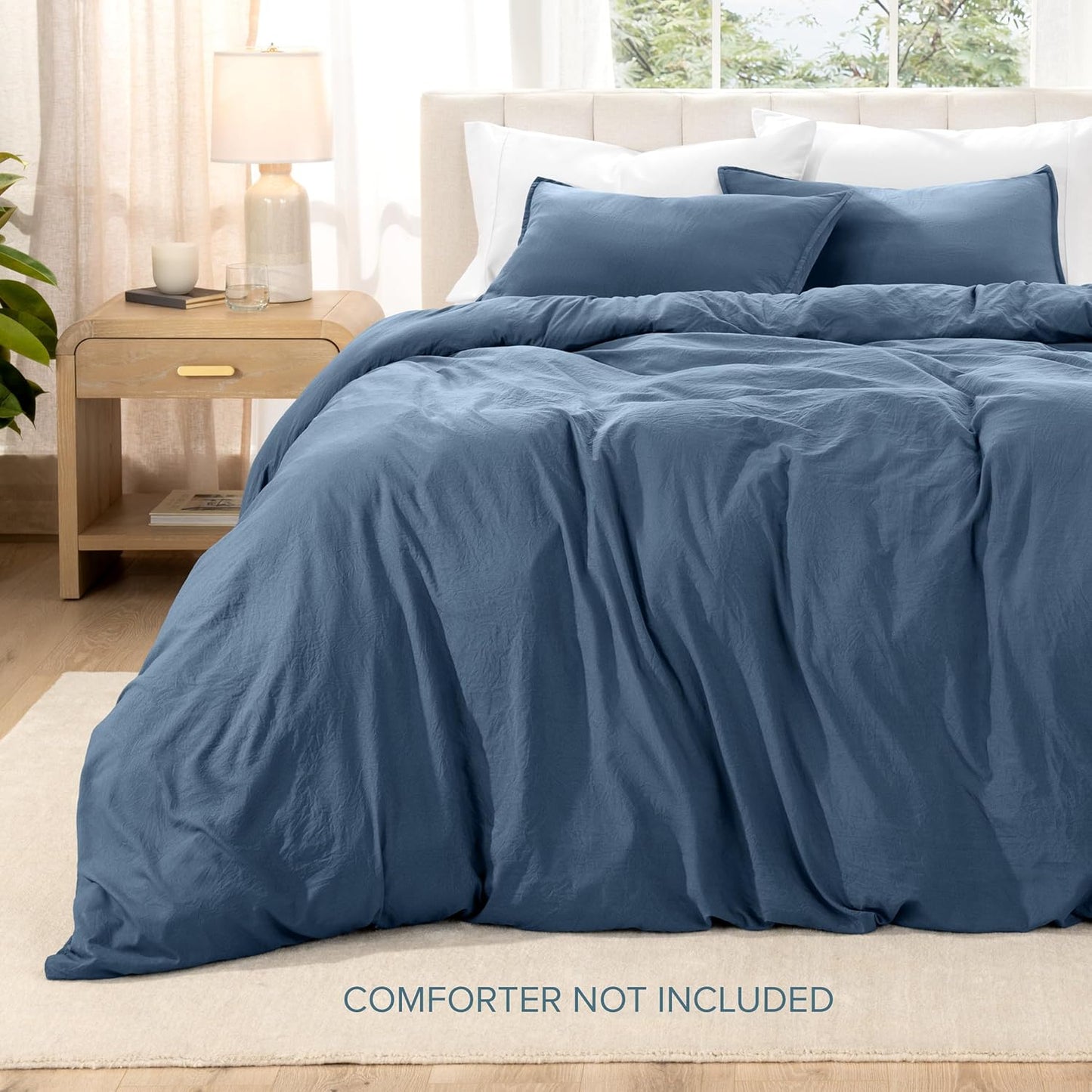 Bare Home Microfiber Duvet Cover Set - Ultra Soft Washed Microfiber - Twin/Twin Extra Long - Linen-Like Look - Easy Care - Breathable Fabric - Our Softest Duvet Cover Set (Twin/Twin XL, Bering Sea)