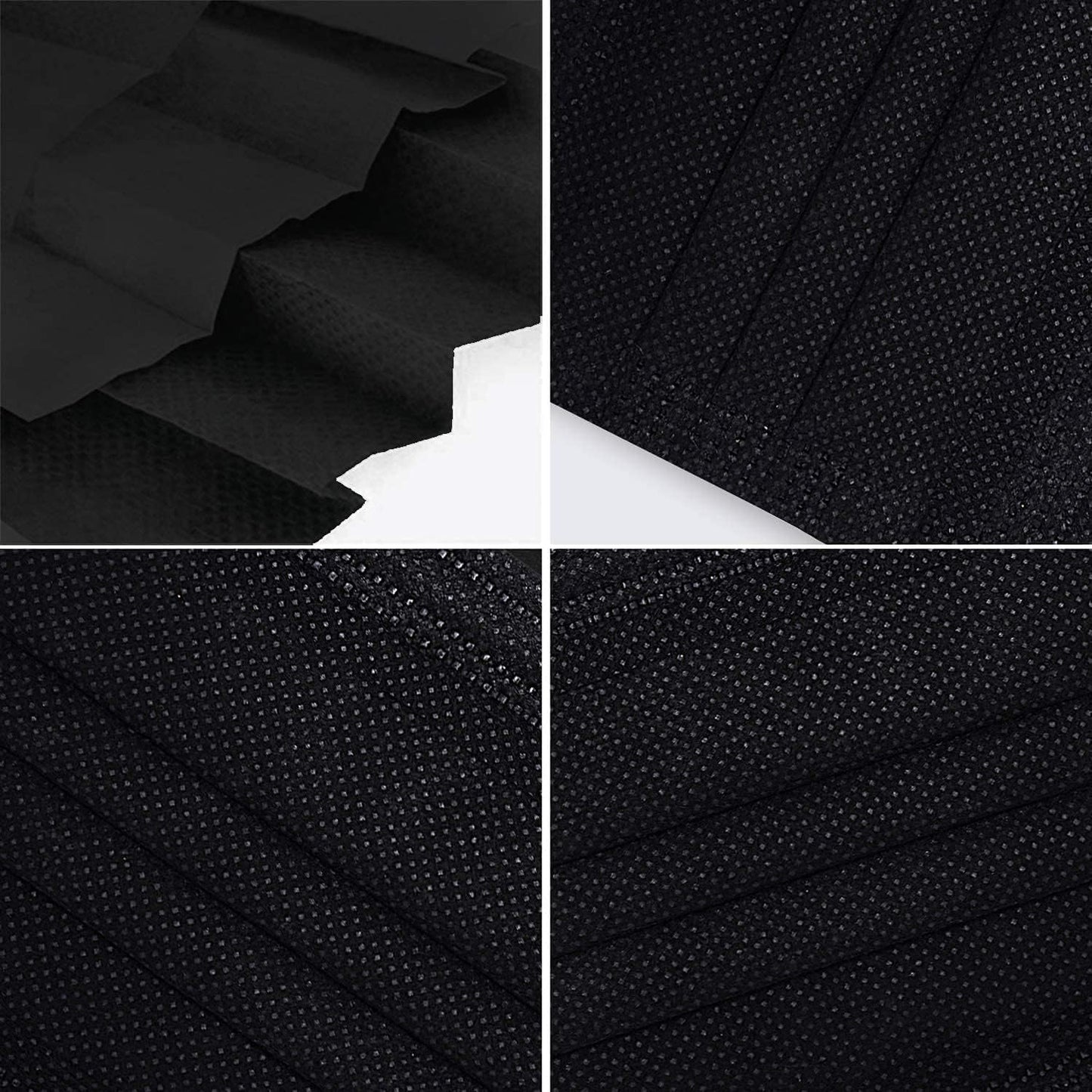 Montana West 2000 PCS Bulk Black Face Masks (40 Packs, 50pcs/Pack), Non Woven Thick 3-Layers Masks with Adjustable Earloop