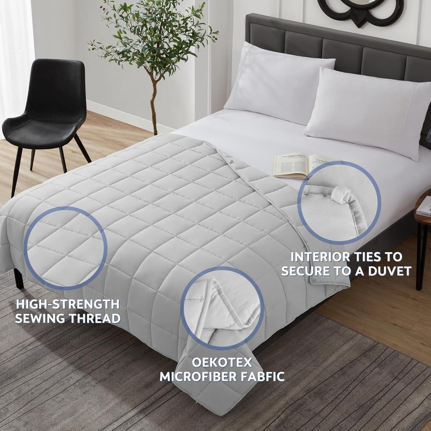 Weighted Blanket Kids (36"x48" 3lbs),Ultra Soft and Cozy Cooling Weighted Blanket Kids,Heavy Blanket with Machine Washable Soft Blanket, Grey