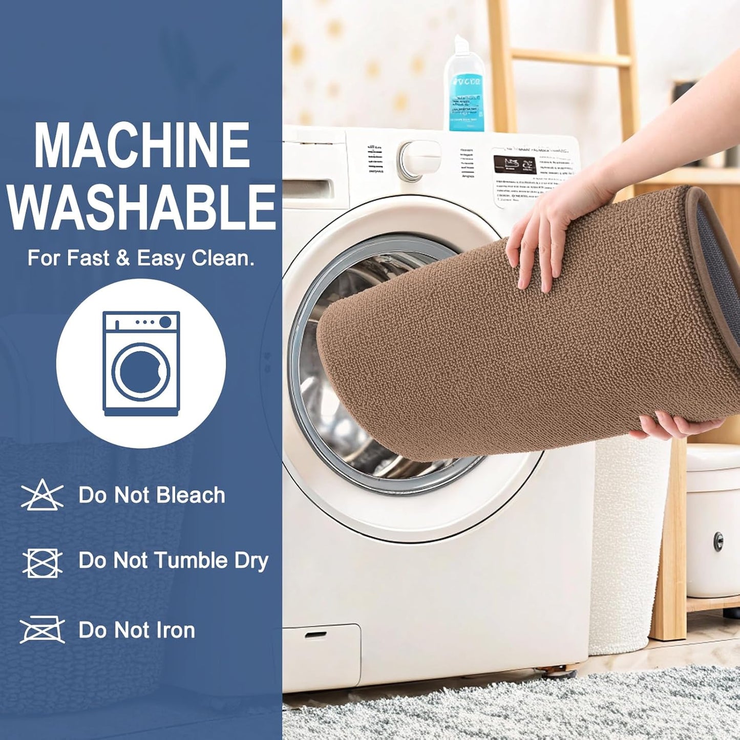 OLANLY Thick Memory Foam Bath Mat Rug 24x16, Extra Soft Absorbent Bathroom Rug, Quick Dry Bath Mats, Non-Slip, Machine Washable Carpet for Bathroom, Tub and Shower, Home Decor Accessories, Mocha
