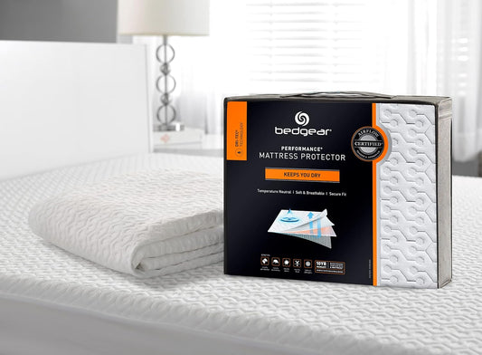 Bedgear Full Dri-Tec Mattress Protector – Waterproof, Breathable, Washable, Adjustable Base Compatible – Deep Pocket Fitted Pad Fits 18” Mattress – White