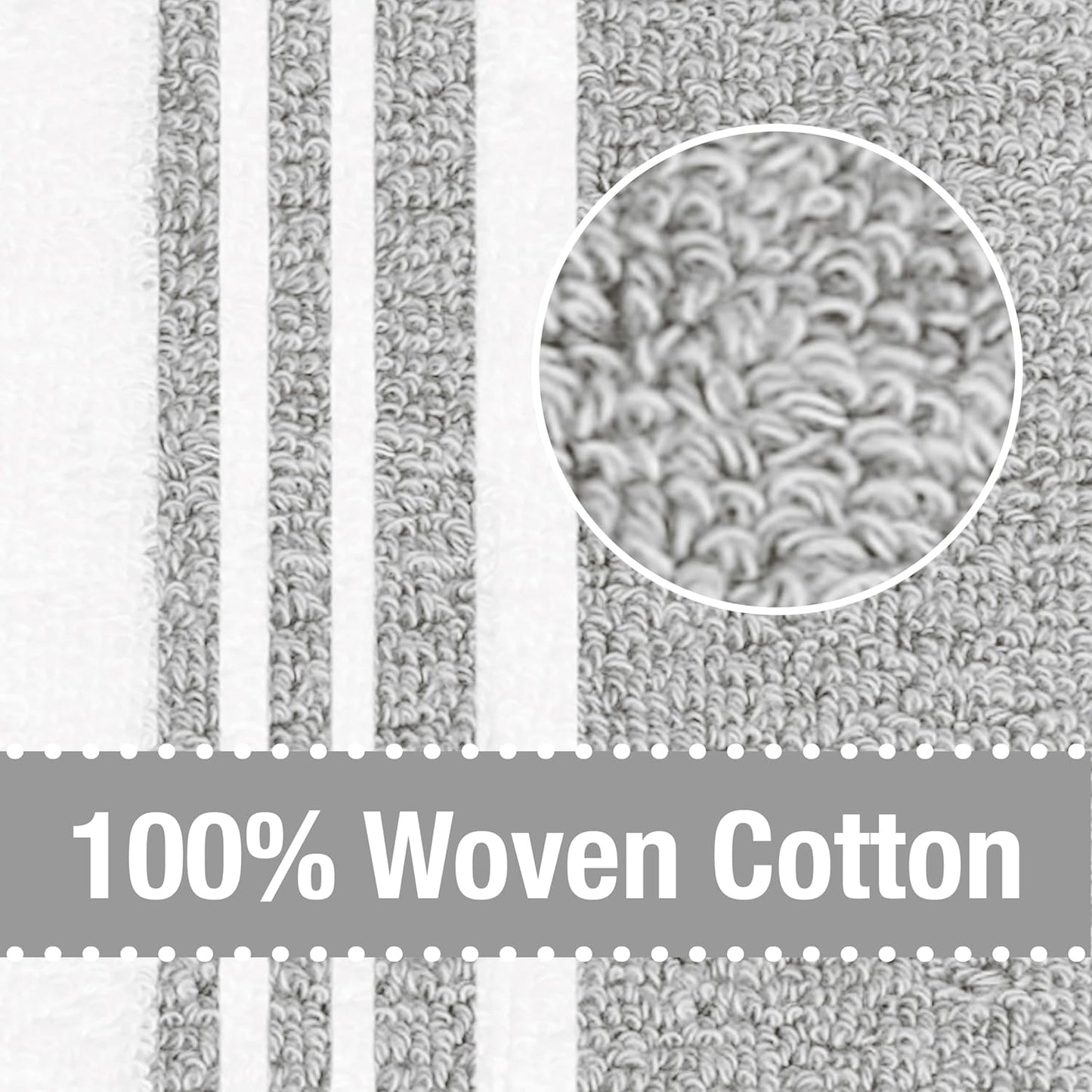 All-Clad Dual-Purpose Kitchen Towels: Highly Absorbent - 100% Cotton, 17"x30" Dish Towels for Cleaning & Drying Dishes & Glassware, 3-Pack, Titanium