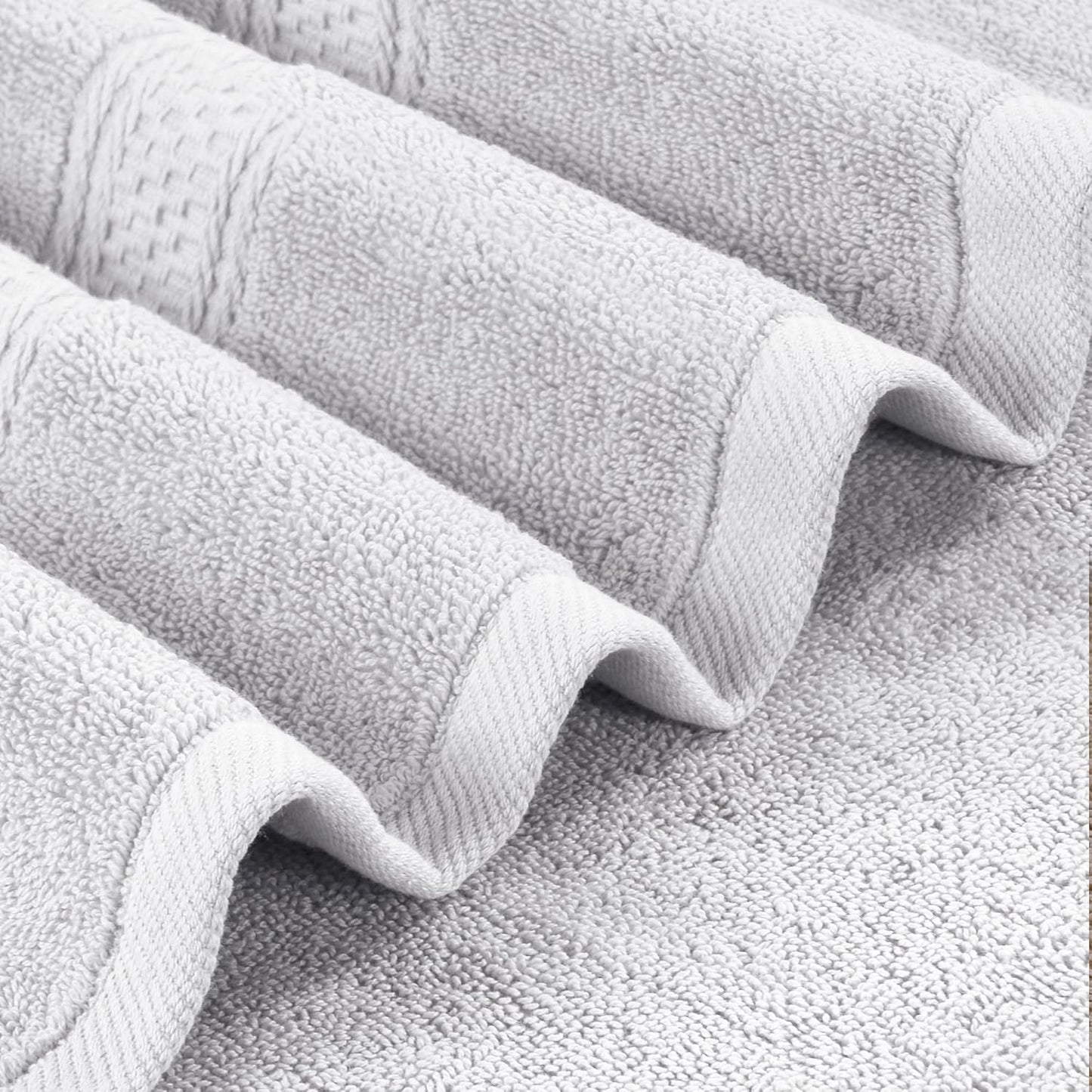 Utopia Towels 4 Pack Premium Bath Towels Set, 27 by 54 Inches, 100% Ring Spun Cotton 600GSM, Lightweight and Highly Absorbent Quick Drying Towels, Perfect for Daily Use, Silver