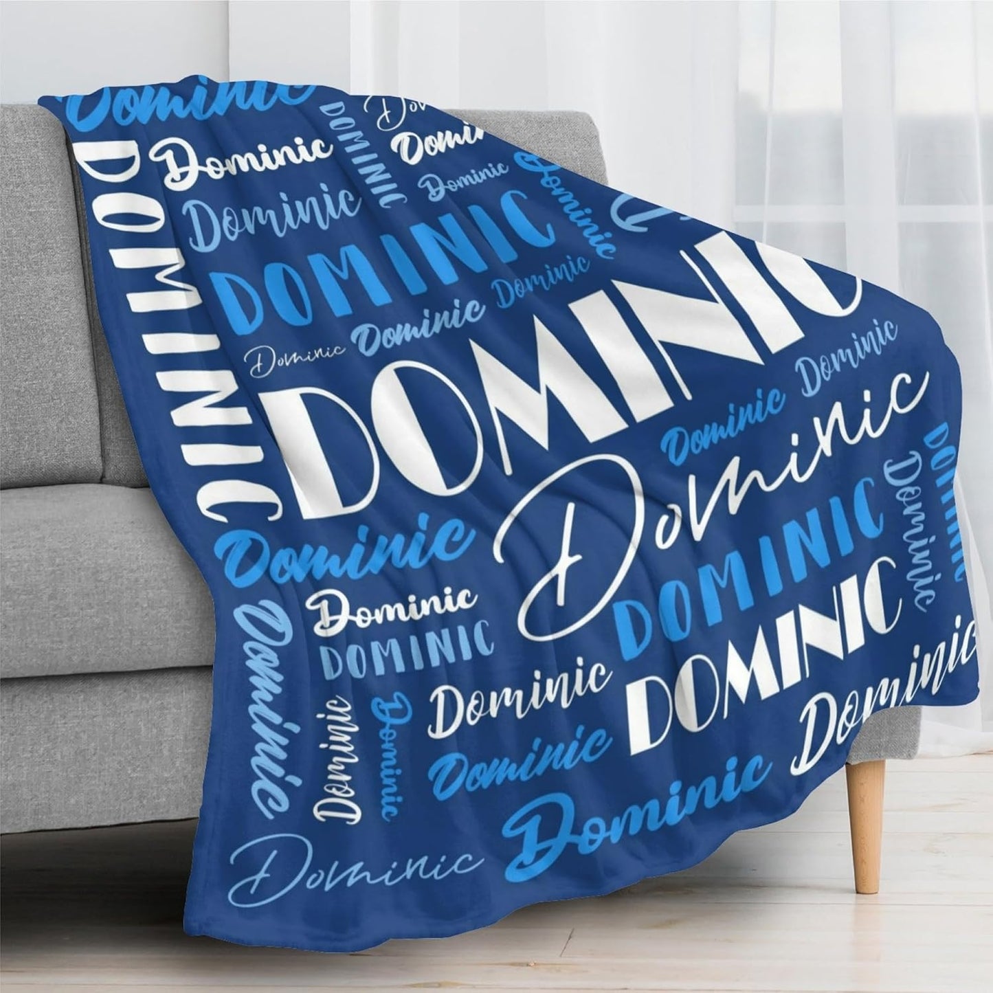 Name Blanket Personalized Blanket for Adult Kids Flannel Customize Throw Blanket Custom (Color 18, 50 x 60 Inches)
