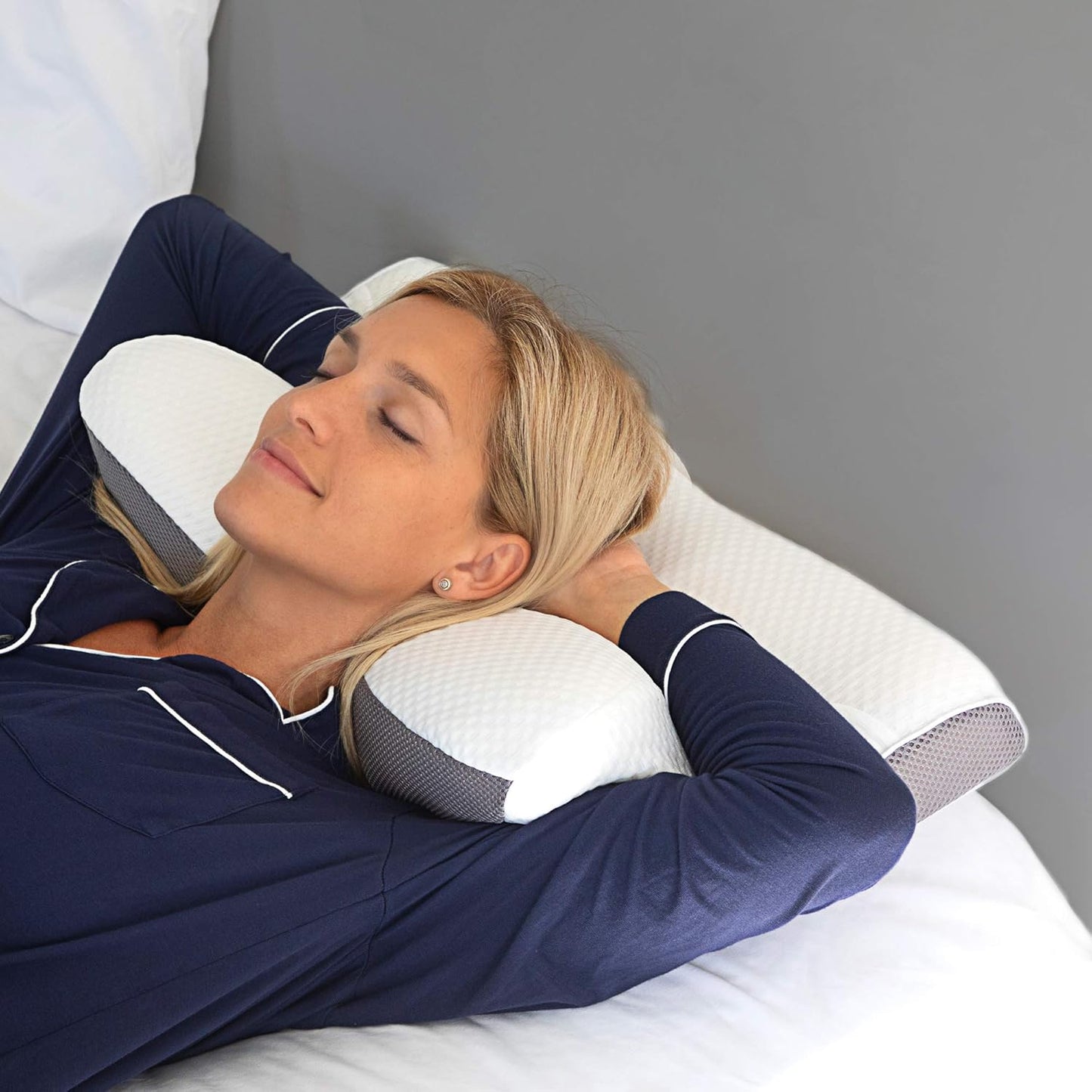 Cervical Memory Foam Pillow for Neck and Shoulder Pain Relief – Ergonomic, Orthopedic Contour Pillow for Side, Back, Stomach Sleepers And Sleeping Support - Free Sleeping Mask