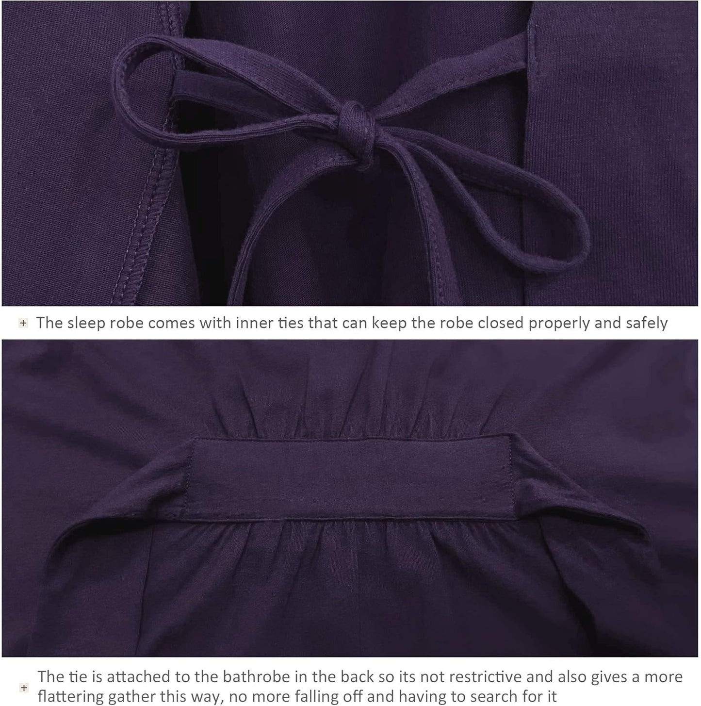 COLORFULLEAF Womens Bamboo Short Robes Lightweight Kimono Cotton Robe Soft Knit Bathrobe Ladies Loungewear with Pockets