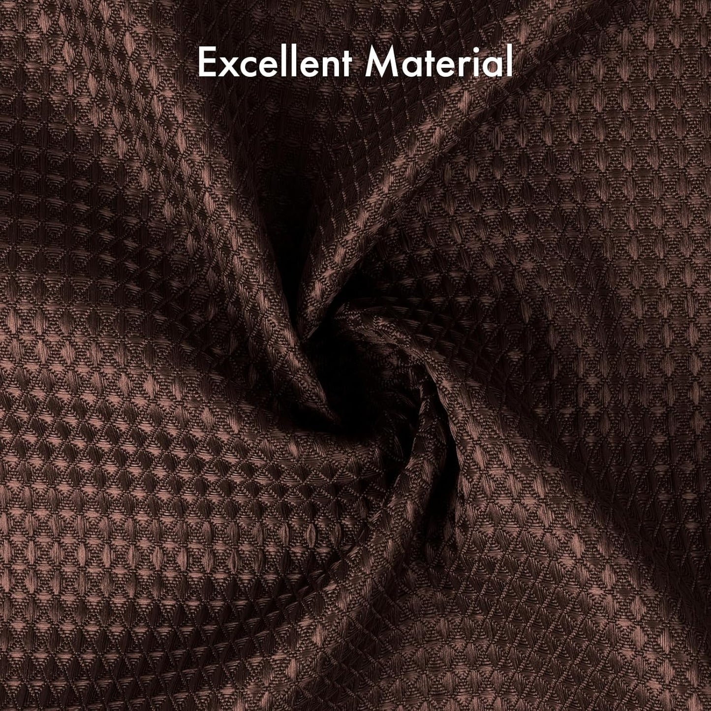 AmazerBath Brown Shower Curtain Waffle Textured, Fabric Shower Curtain Thick Heavy Duty 240GSM Hotel Quality Bathroom Shower Curtains, 72 x 72 Inches