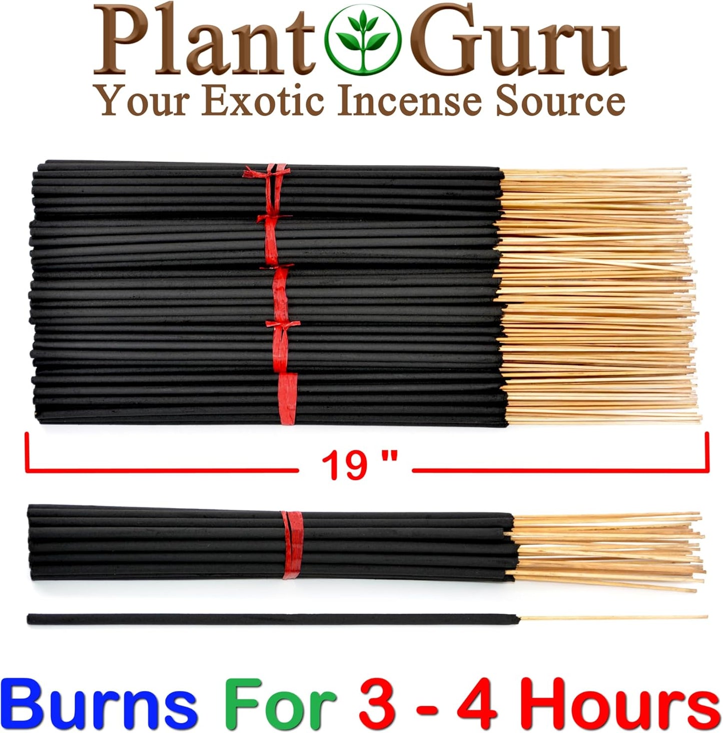 Dragons Blood Exotic Incense Sticks Jumbo 19 Inch Long - Bulk 1 Bundle 27 to 30 Sticks - Natural 19" Extra Large with A Smooth Aroma That Burns for 3 to 4 Hours Each.