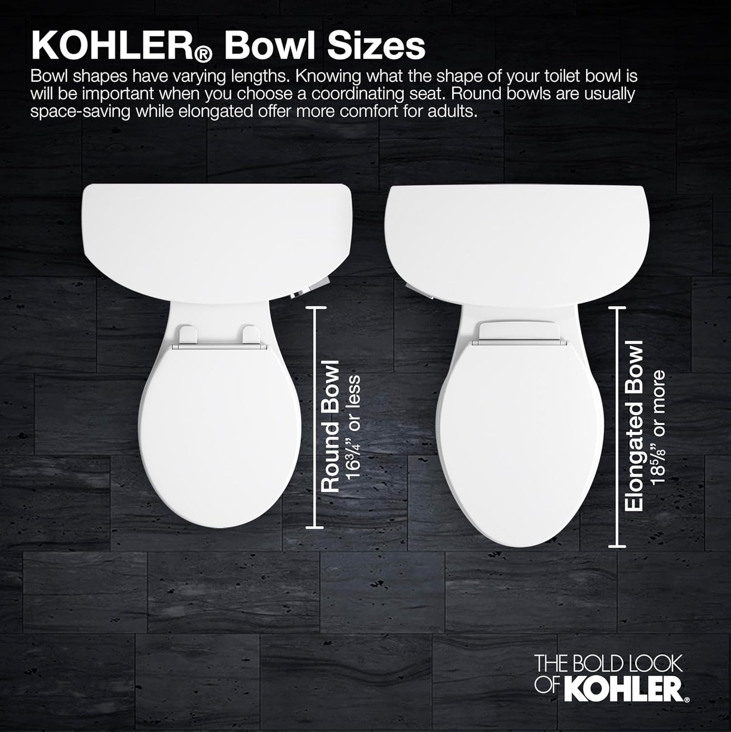 KOHLER 57777-WCF-0 Cymbal ReadyLatch Quiet-Close Soft Close Toilet Seat Elongated, Flexible CoreFlex Material, Wider Toilet Seat Surface, Home Essentials, White