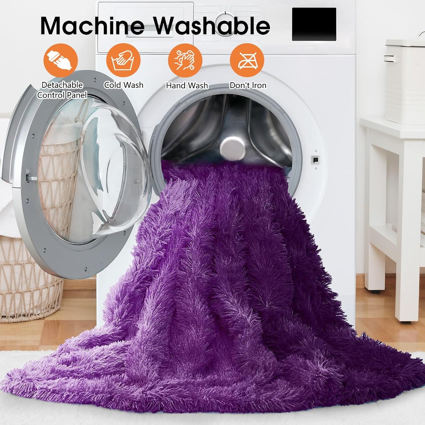Heated Electric Blanket Throw,Warm Winter Birthday Gifts for Women Her Grandma-Faux Fur with Soft Sherpa,10 Heat Settings,5 Time Settings with Fast Heating, 50x60, Mystic Purple