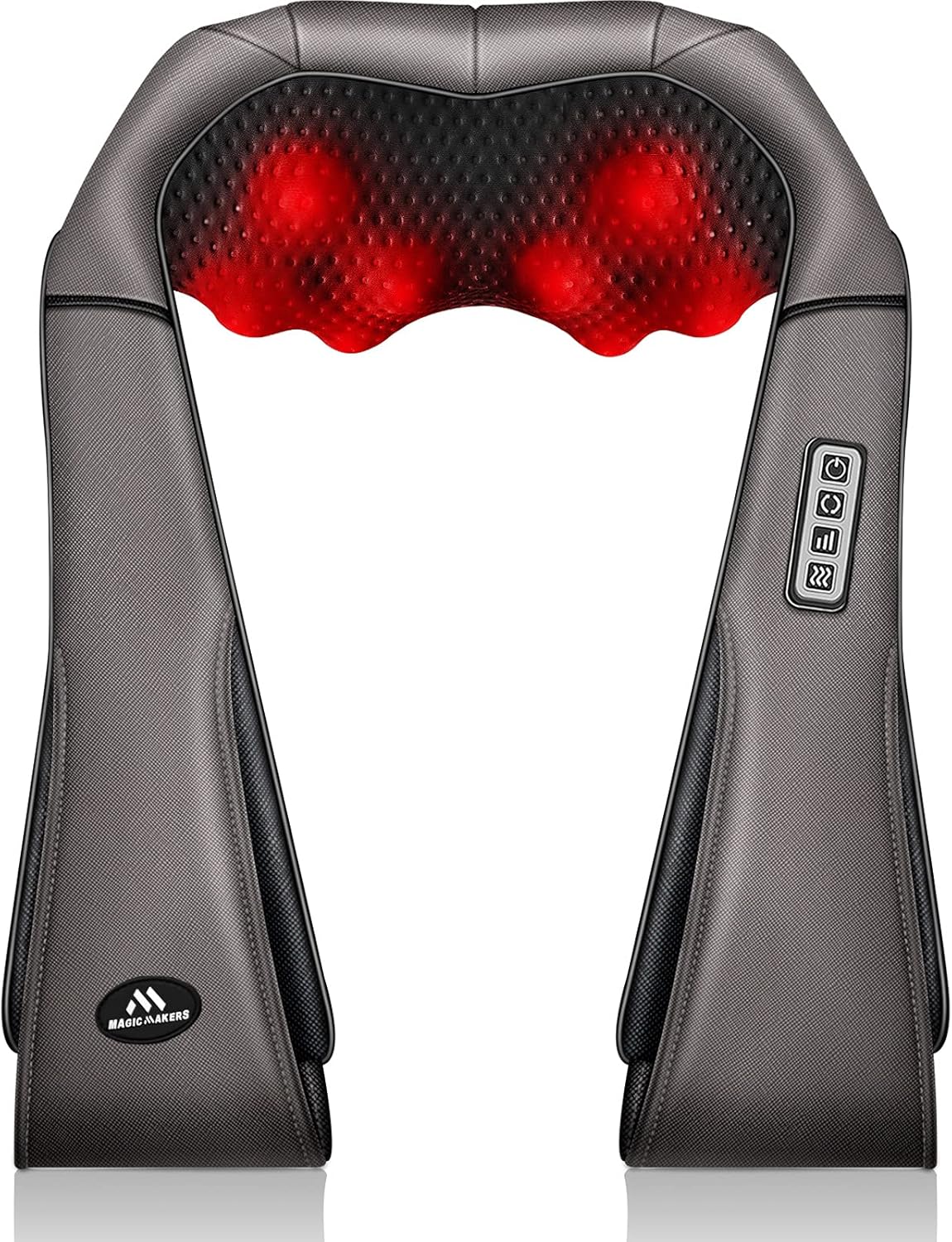 MagicMakers Neck Massager with Heat Gifts for Women, Men, Dad, Mom, Family, Friend, Mothers Day, Fathers Day, Christmas, Shiatsu Kneading Back Massager for Shoulder, Pain Relief, Muscle Soreness