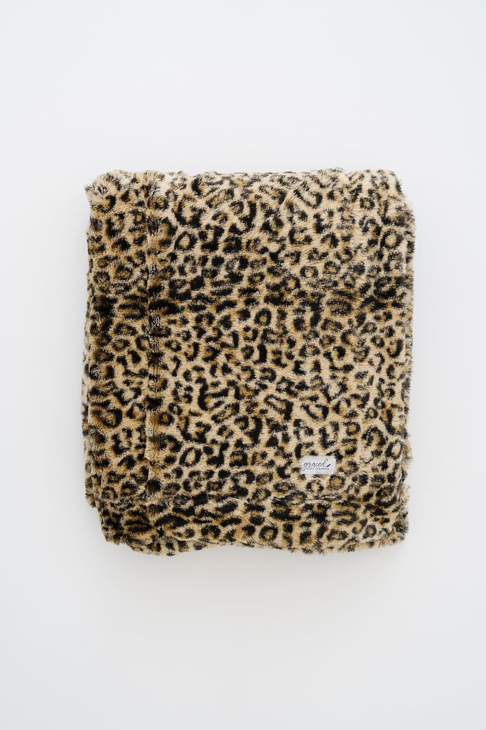 GRACED SOFT LUXURIES Throw Blanket Softest Warm Elegant Cozy Cheetah Faux Fur for Home, Couch, Sofa, Bed, Living Room (Classic Leopard, Large 50" x 60")