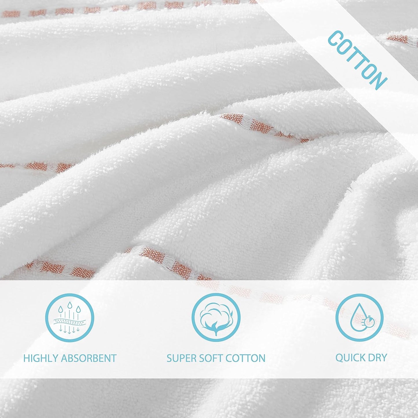 Tommy Bahama - Bath Towels, 100% Soft & Absorbent Cotton, Low Linting & Fade Resistant, Medium Weight Bathroom Towels (Ridley Solid Orange, 3 Piece)