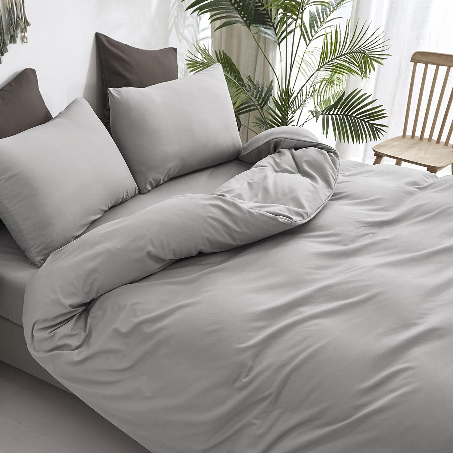 Silver Grey Comforter Sets Twin Light Gray Bedding Comforter Set Women Men Solid Pure Gray Blanket Quilts Fuzzy Breathable Light Grey Bedding Comforter Sets for Twin Bed