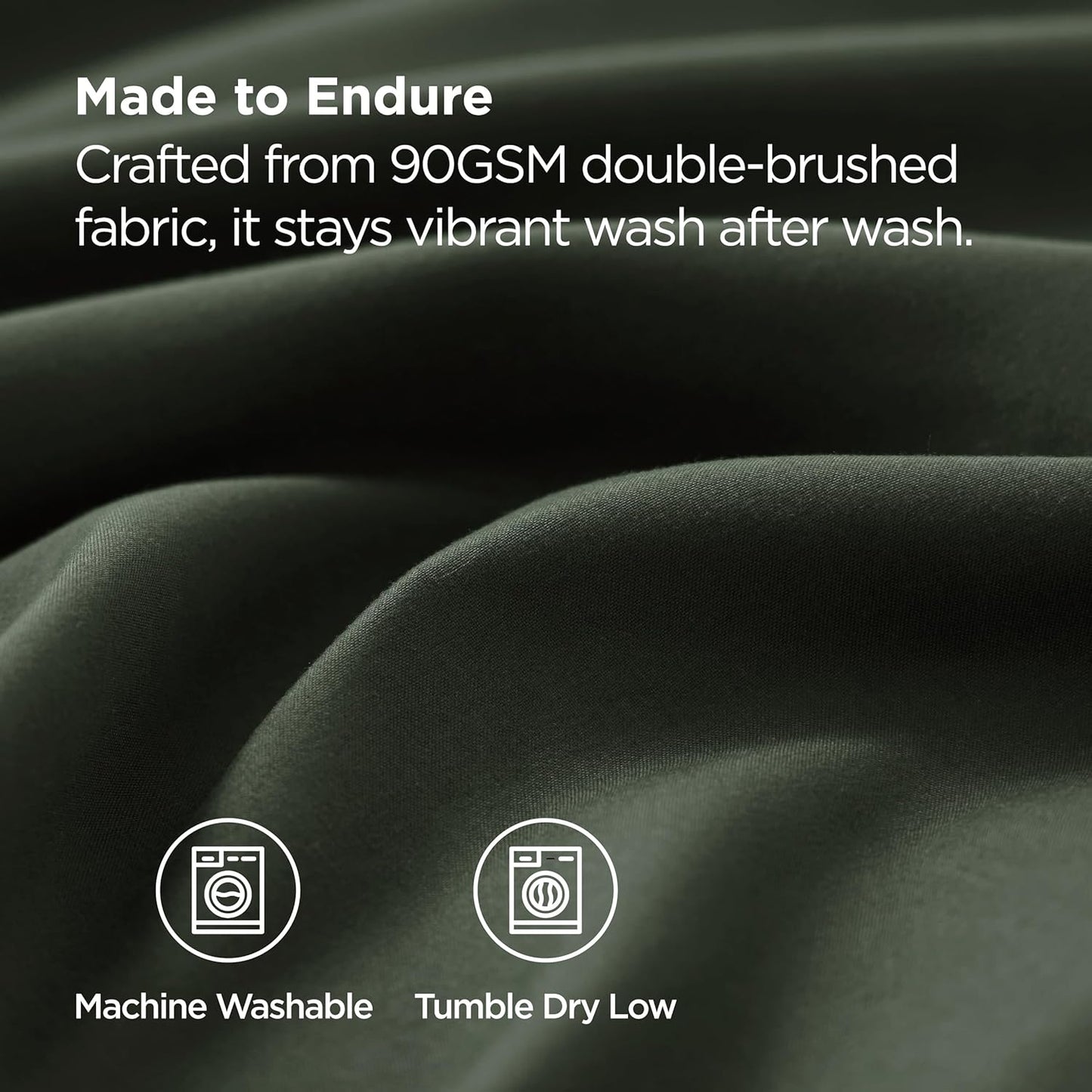 Bedsure Pillow Cases Standard Size Set of 2 - Olive Green Microfiber Pillowcases, Super Soft Double Brushed Pillow Case Covers with Envelope Closure, Wrinkle, Fade and Stain Resistant, 20x26 Inches