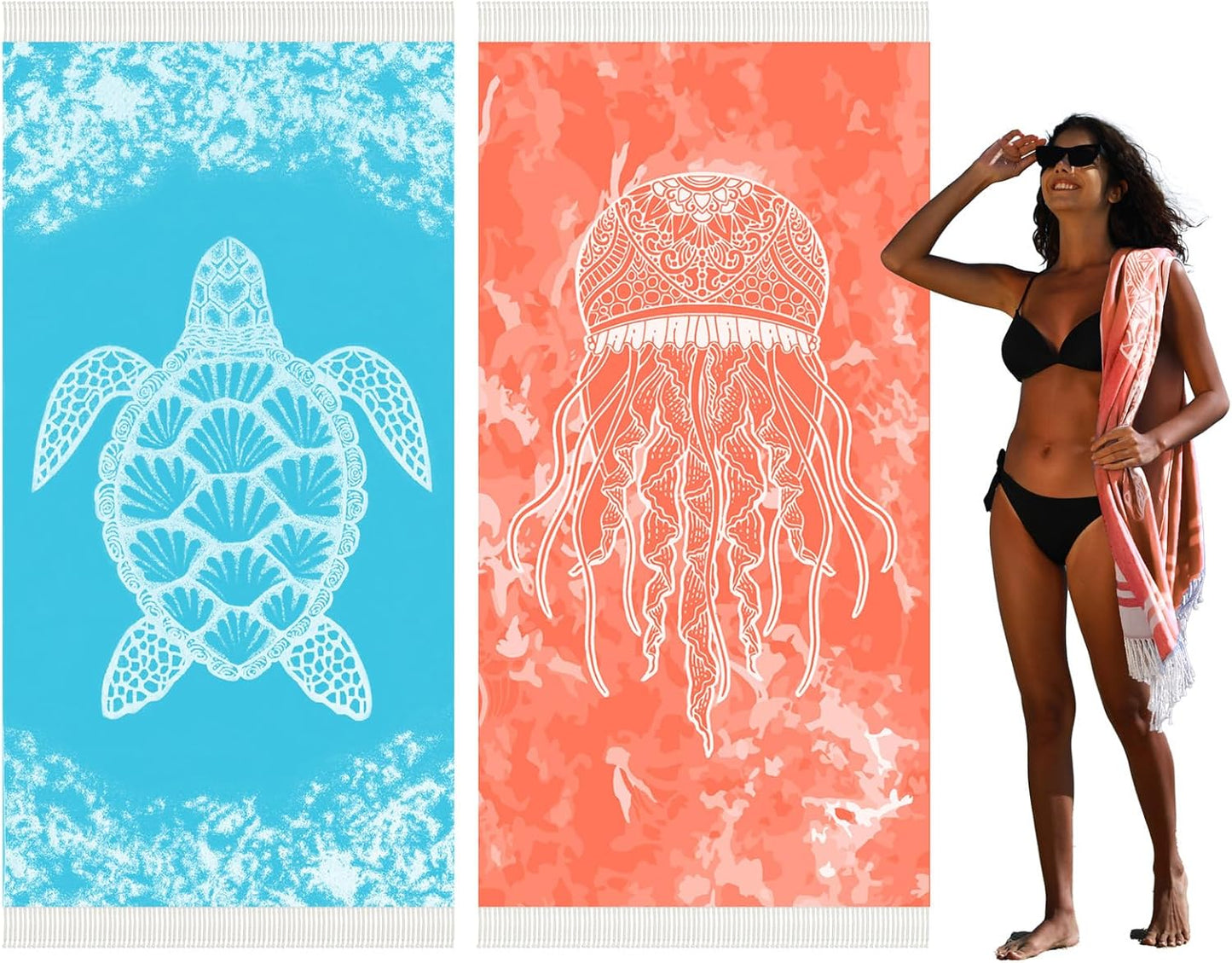 Thin Turkish Beach Towel Lightweight Quick Dry Absorbent Cotton Bathroom Bath Pool Swim Towels Extra Large Oversized Sand Free Beach Accessories Essentials Cloud Gifts for Adult