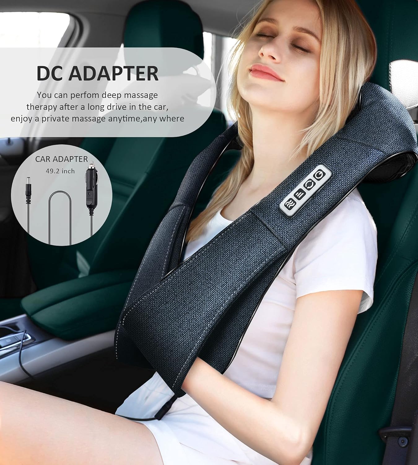 Mo Cuishle Shiatsu Neck and Back Massager with Heat – Deep Kneading for Shoulder and Neck – Ideal Gift for Men, Women, Mom, Dad Him & Her – Perfect for Christmas, Mother's Day, Father's Day, Birthdays
