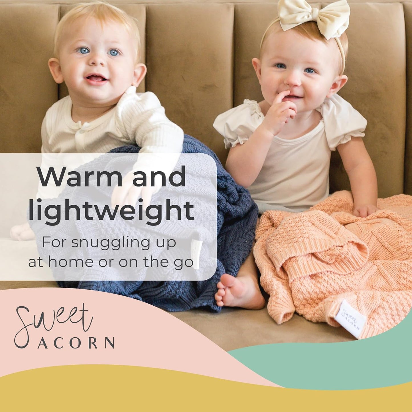 Knit Baby Blanket in Cable Pattern, Organic Cotton Blankets for Crib or Stroller, Receiving Blankets - Dahlia Pink