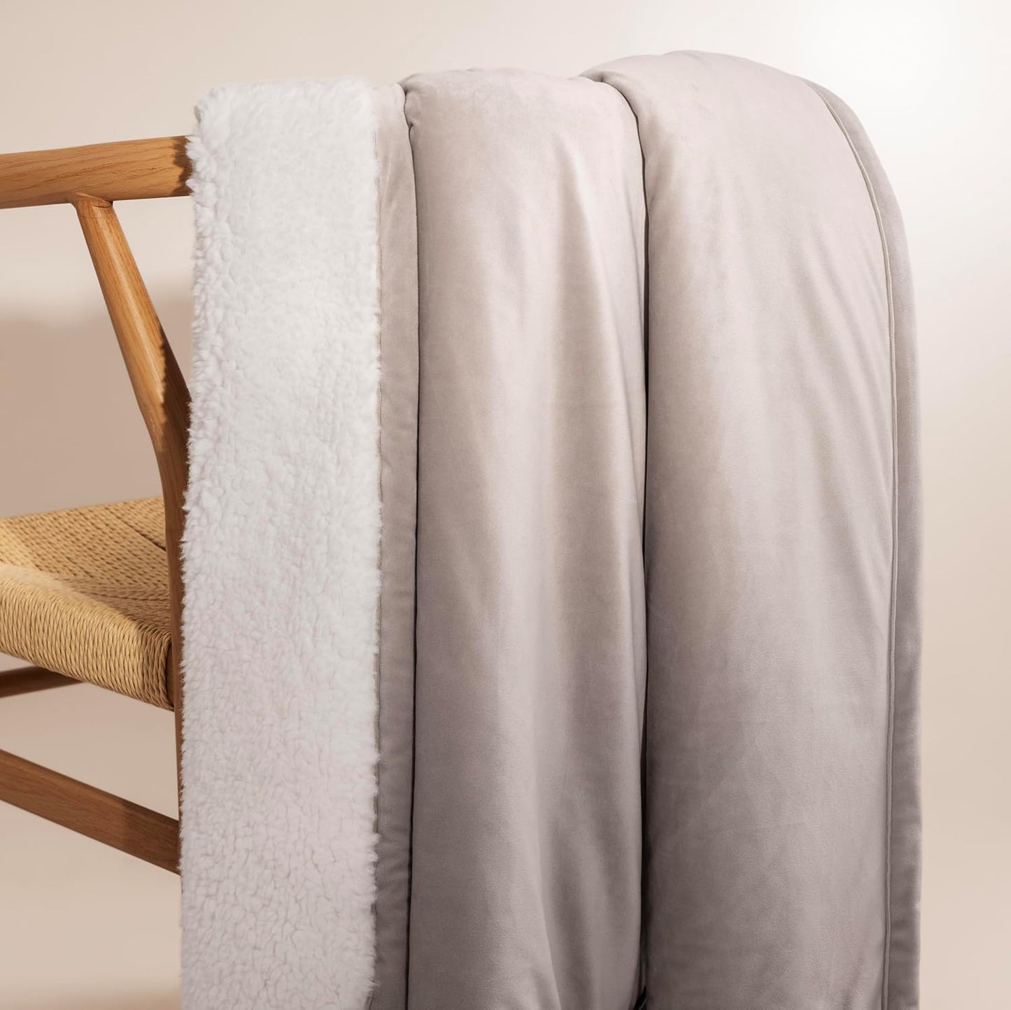 UGG Bliss Throw Blanket Plush Soft Fleece Fluffy Blankets for Bed or Couch Oversized Warm Reversible Machine Washable Medium Weight Home Decor Giftable Throw, 50-inch x 70-inch, Oyster Brown