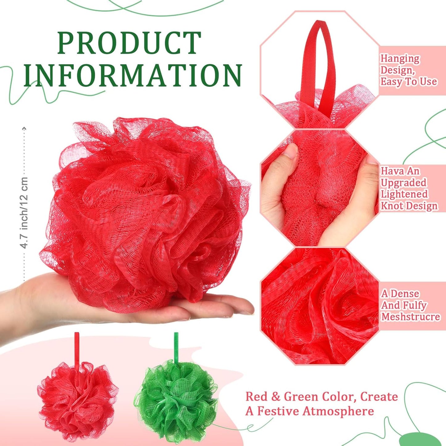 12 Pcs Thanksgiving Bath Loofah Sponge Orange Harvest Loofah Exfoliating Body Scrubber Shower Sponge 50g Mesh Shower Pouf Balls Gift Set for Women Men Bathing Accessories