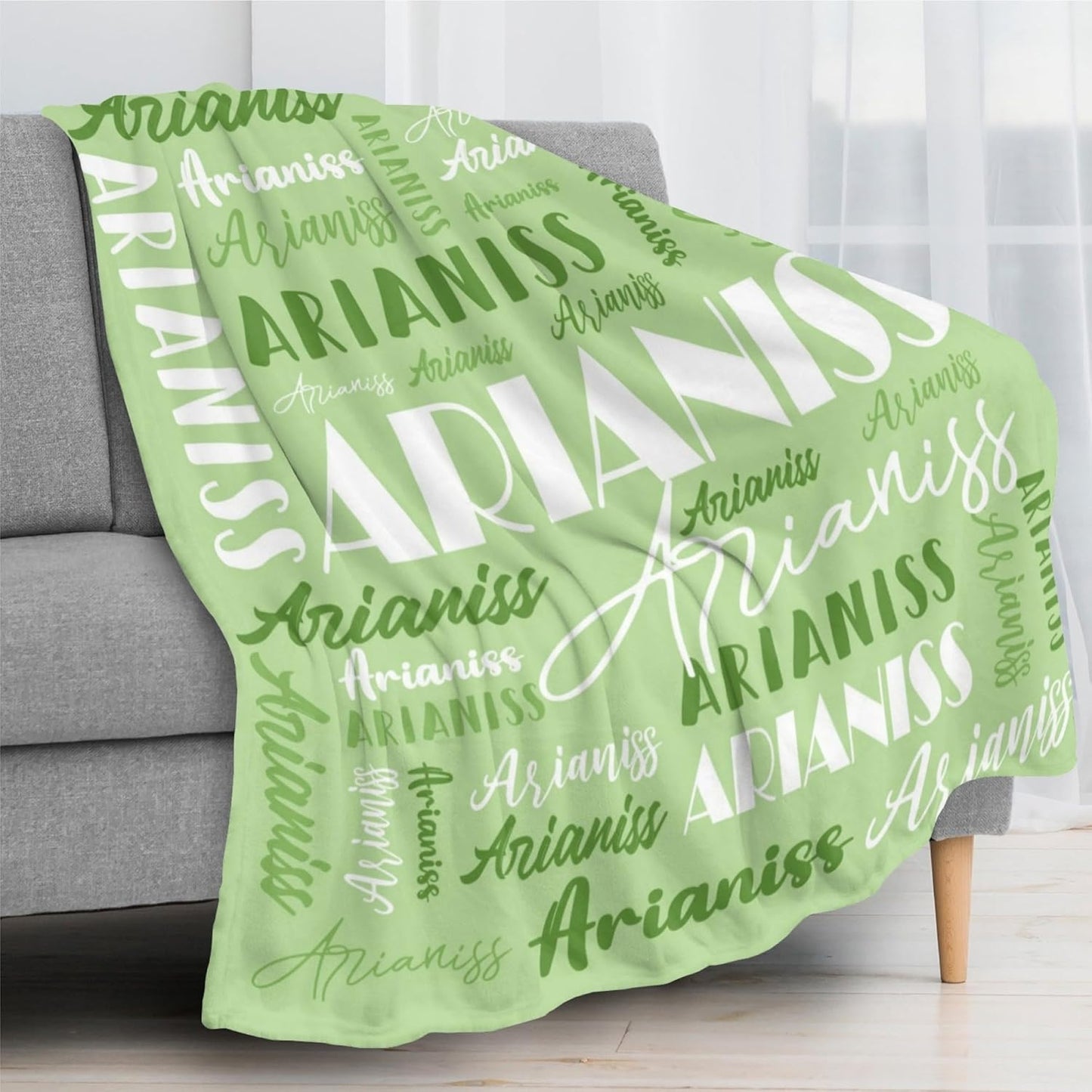 Name Blanket Personalized Blanket for Adult Kids Flannel Customize Throw Blanket Custom (Color 03, 50 x 60 Inches)