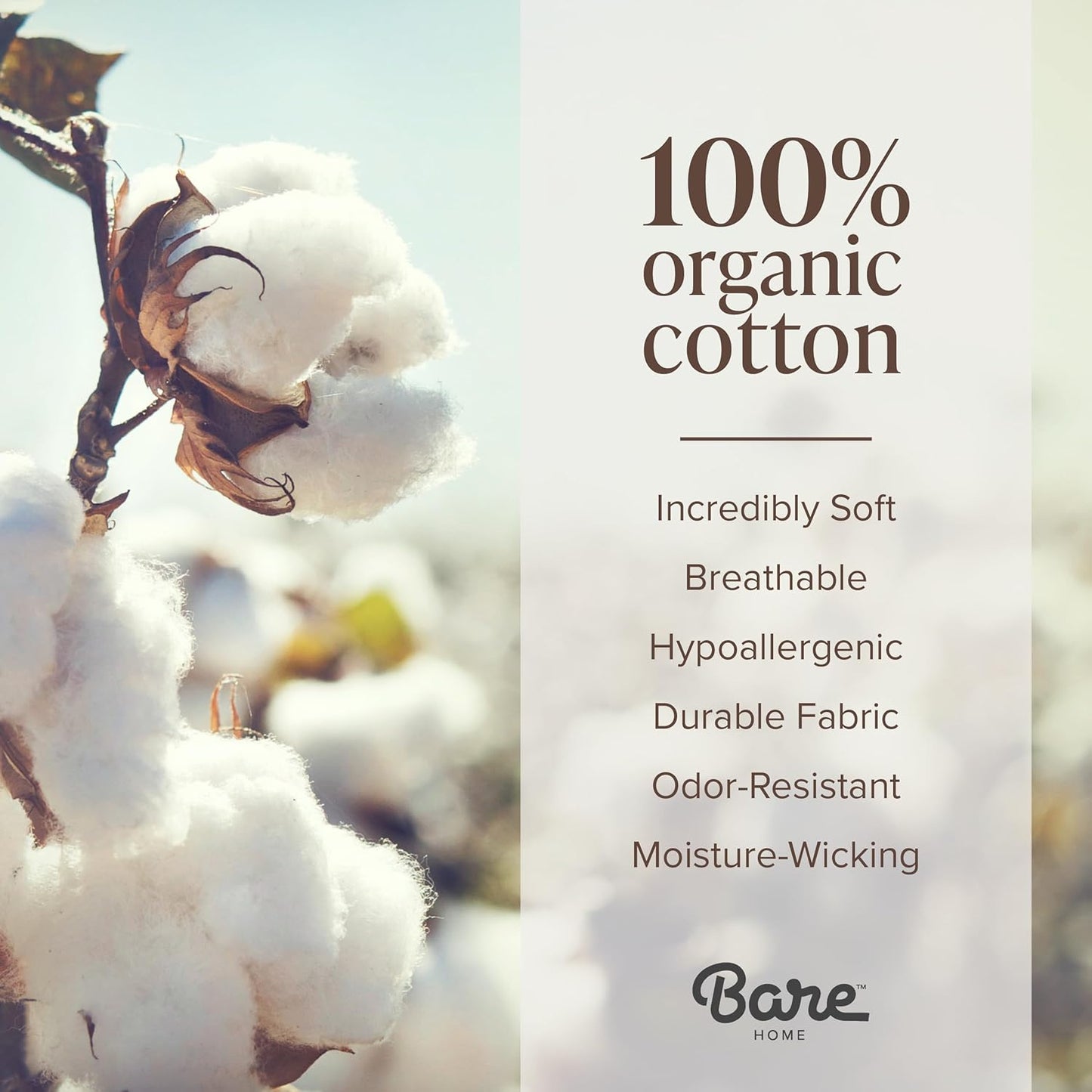 Bare Home 100% Organic Cotton Jersey Duvet Cover Set - Full/Queen Size - Ultra Soft - 100% Cotton - 3pcs - Corner Ties - Button Closure - Envelope Pillowcases (Full/Queen, Grey)