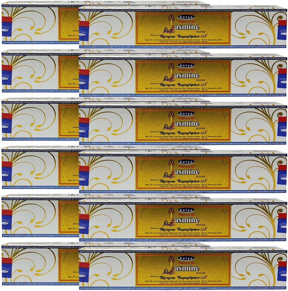 Natural Jasmine Incense Sticks and Incense Stick Holder Bundle Insence Insense Satya