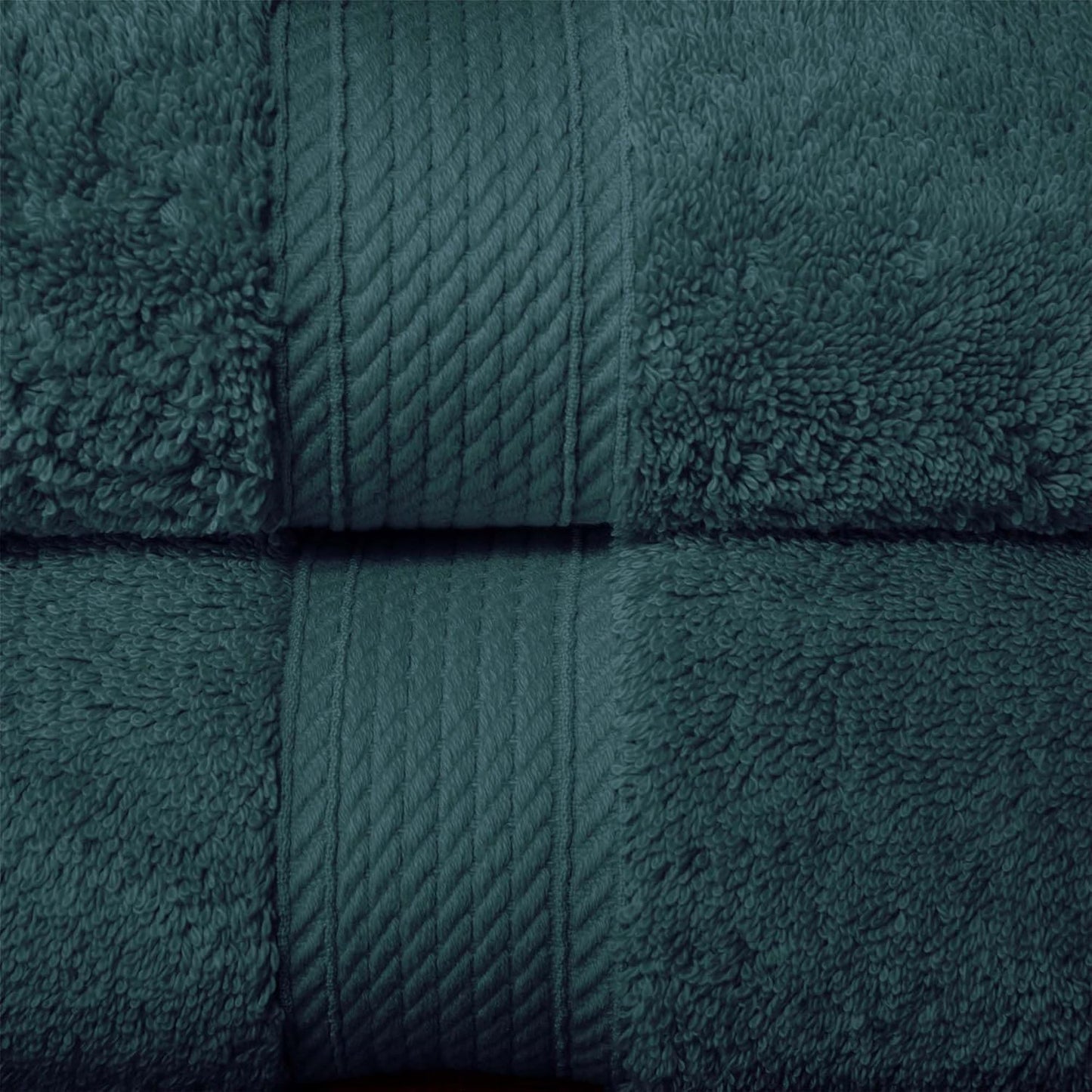 Superior Egyptian Cotton Pile 10 Piece Towel Set, Includes 2 Bath, 4 Hand, 4 Face Towels/Washcloths, Ultra Soft Luxury Towels, Thick Plush Essentials, Guest Bath, Spa, Hotel Bathroom, Teal