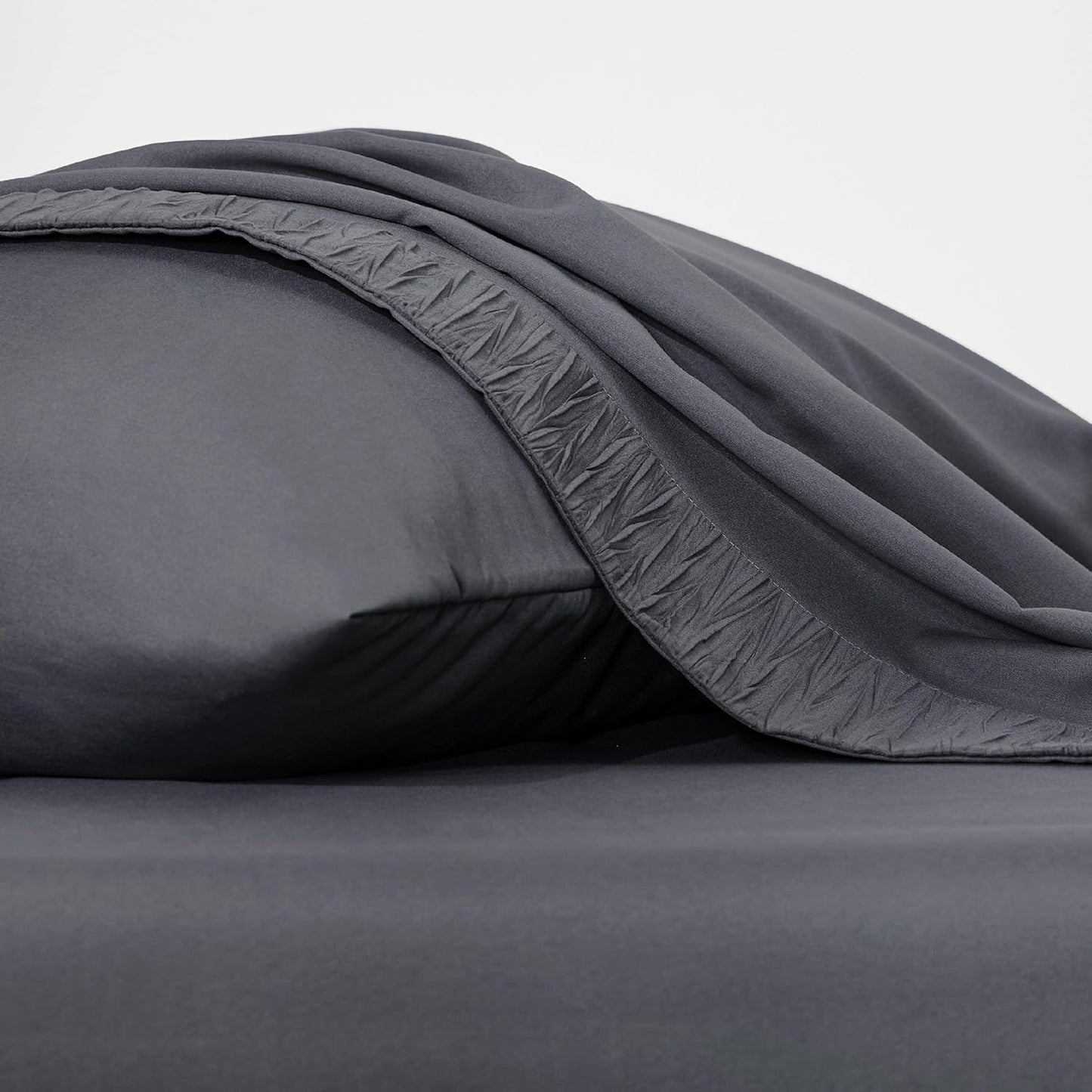 Bedsure Twin XL Sheet Sets Dorm Bedding - 3 Pieces Soft Extra Long Twin Sheets, Hotel Luxury, Easy Care Microfiber for Women, Men, Dark Grey