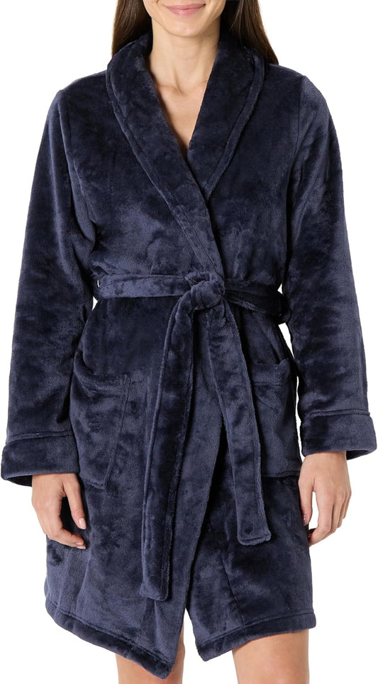Amazon Essentials Women's Mid-Length Plush Robe (Available in Plus Size)