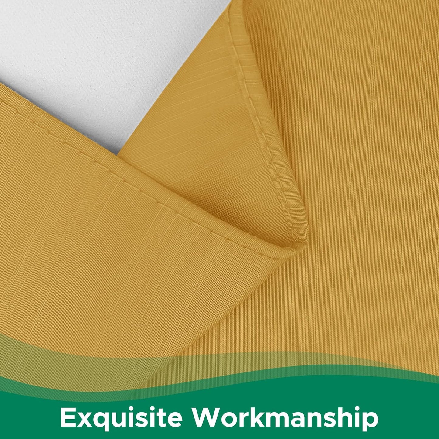 Biscaynebay Wrap Around Bed Skirts for Queen Size Beds 18" Drop, Christmas Gold Adjustable Elastic Dust Ruffles Easy Fit Wrinkle Resistant Silky Luxurious Fabric Machine Washable