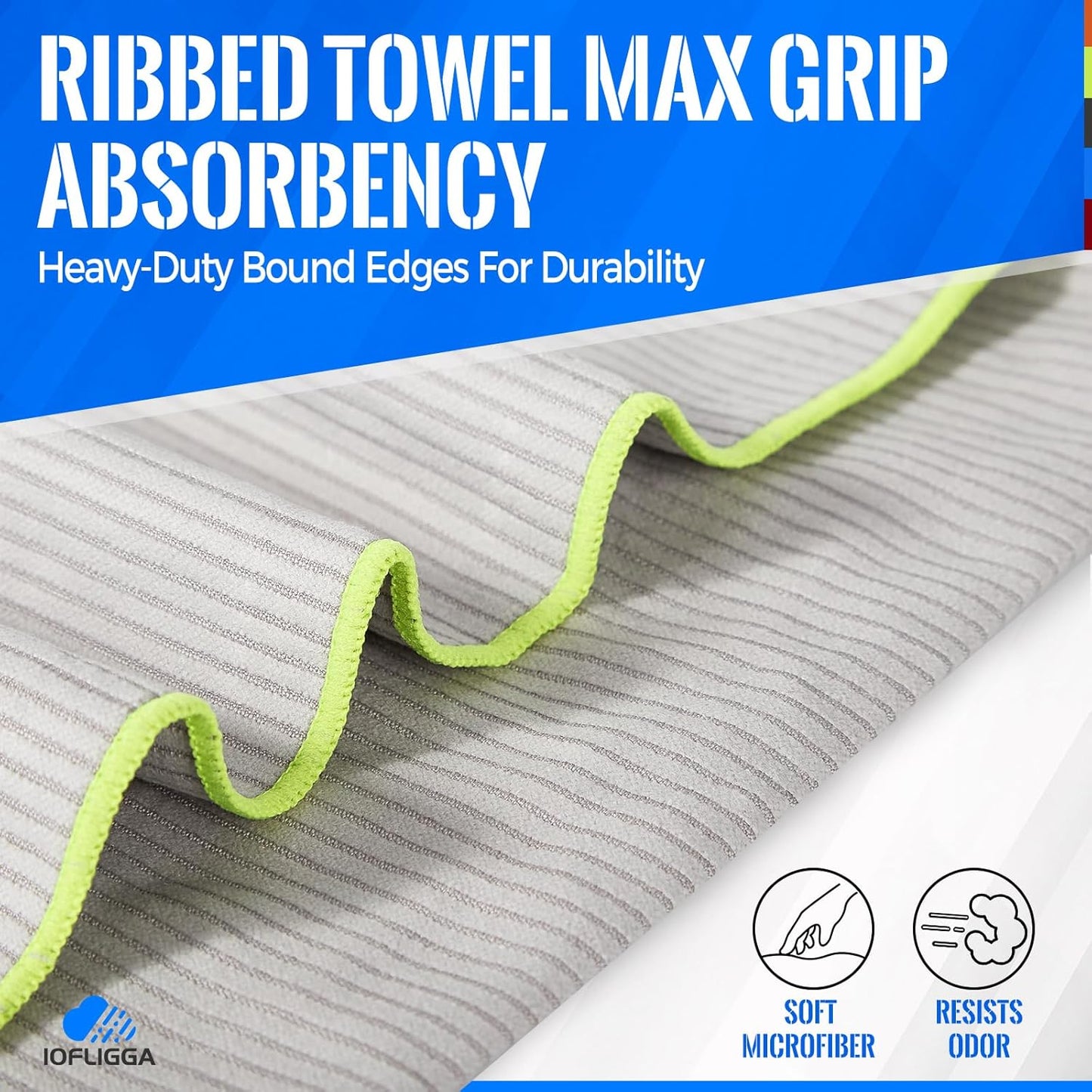 5 Pack Microfiber Gym Towels – Quick Dry, Super Absorbent, Lightweight & Compact Sweat and Workout Towels for Travel, Camping, Hot Yoga, Beach, and Sports (12 * 40" (5 Pack))