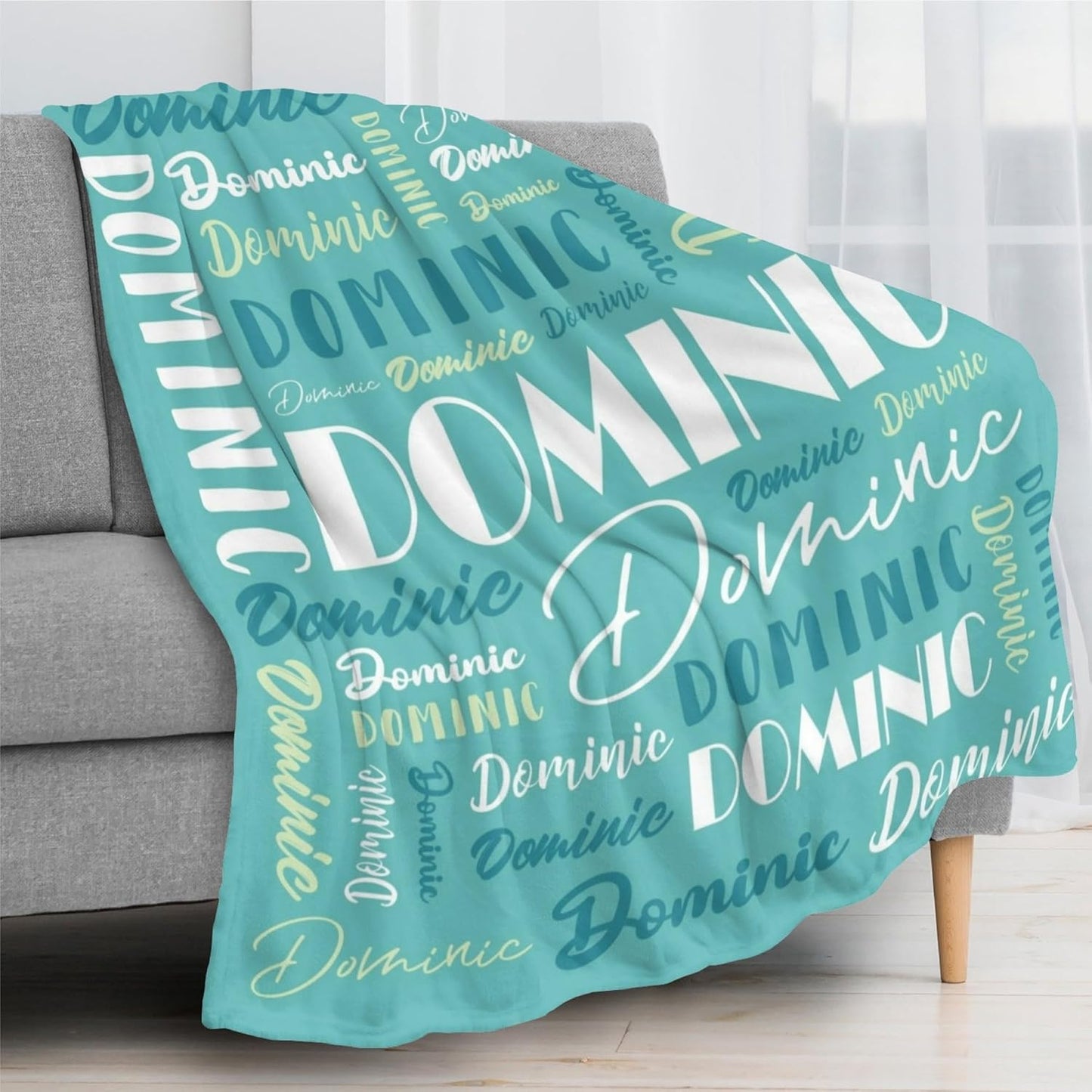 Name Blanket Personalized Blanket for Adult Kids Flannel Customize Throw Blanket Custom (Color 20, 60 x 80 Inches)