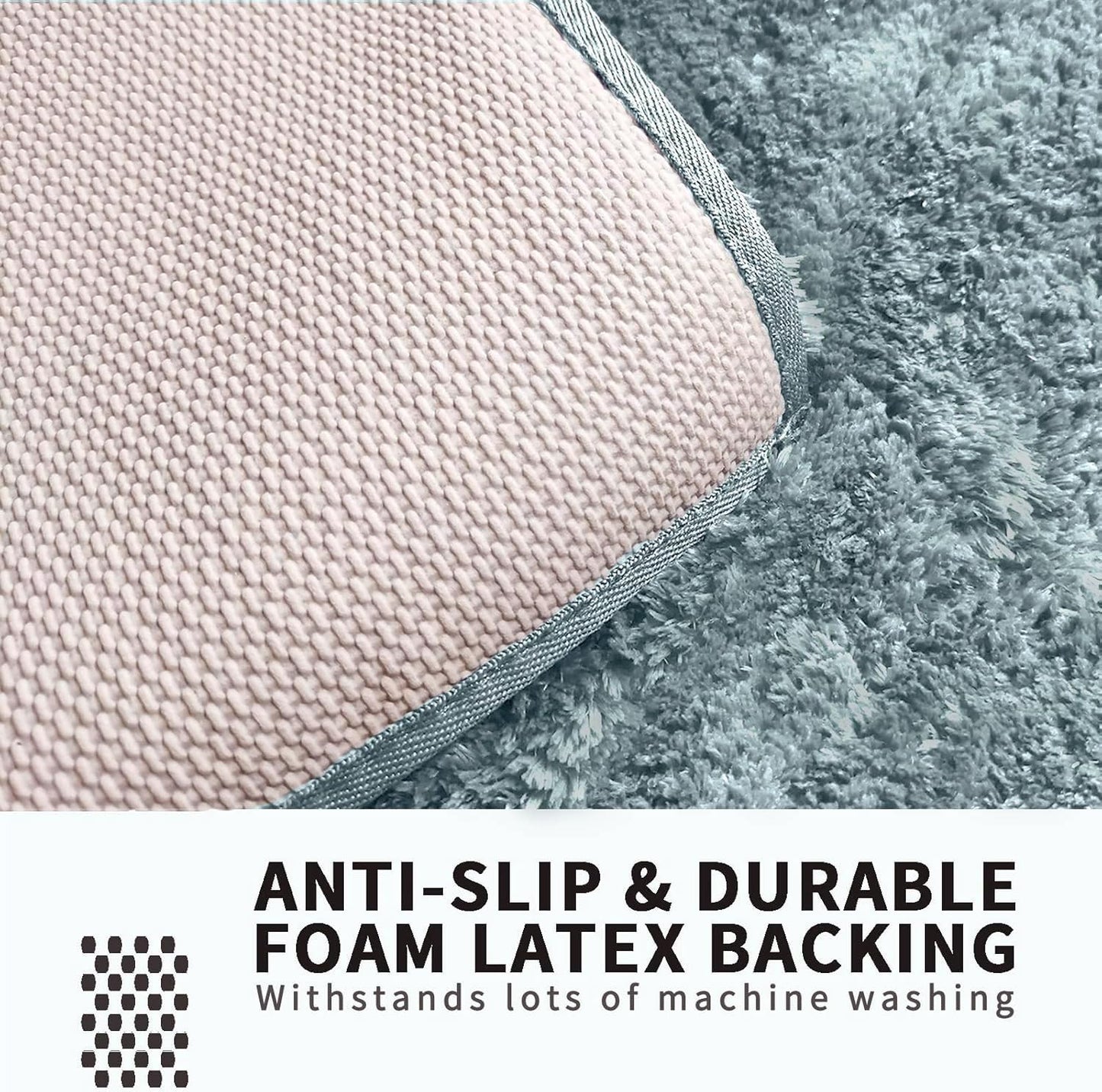 FIFU Bathroom Rugs 20" W x 32" L, Bath Mat for Bathroom, Bedroom, Laundry Room & Kitchen, Non-Slip Rubber Latex Backing, Extra Soft and Absorbent Microfiber Carpet, Machine Washable Rug, Teal