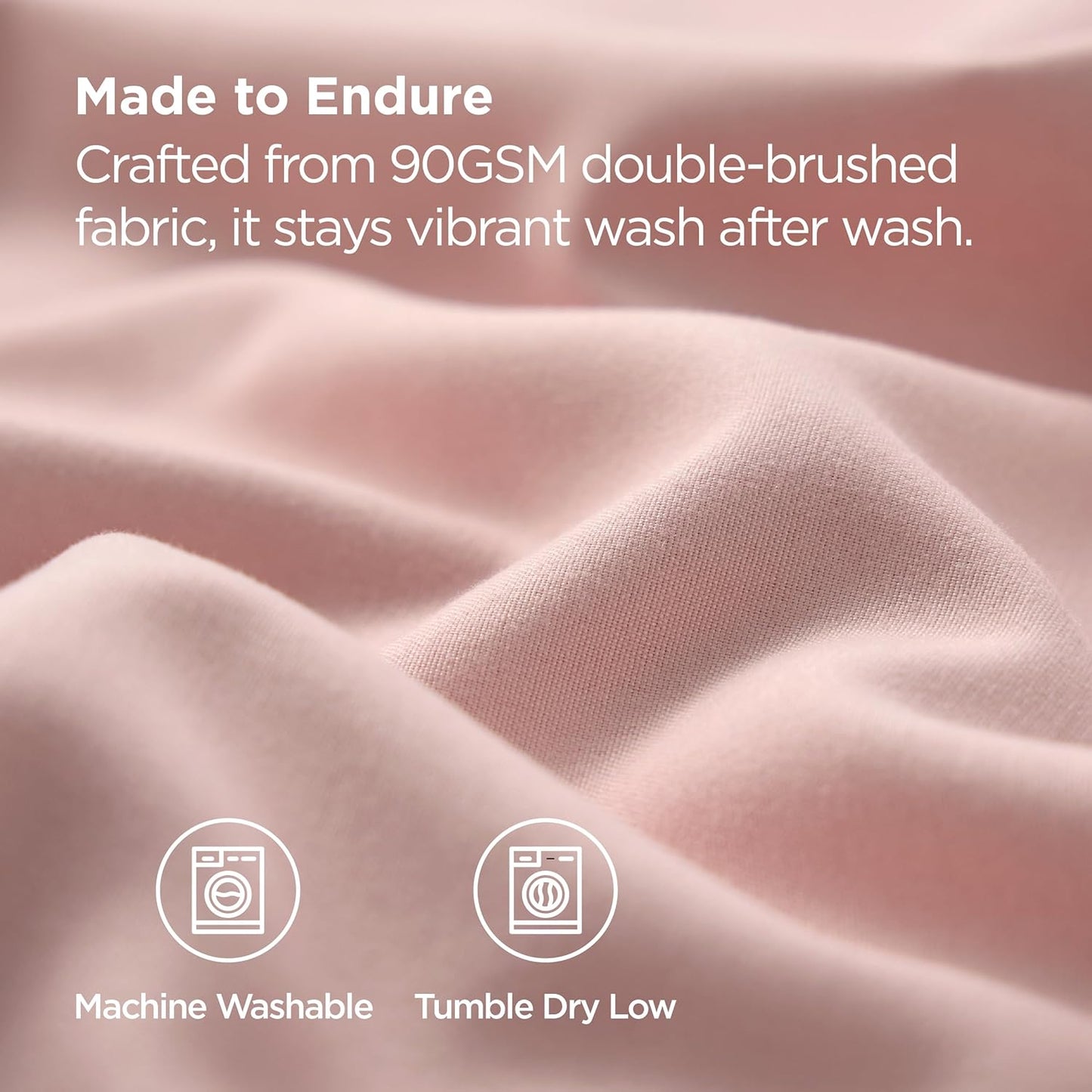Bedsure King Size Pillow Cases Set of 2 - Pale Blush Brushed Microfiber Pillowcases 2 Pack, Super Soft Pillow Case Cover with Envelope Closure, Wrinkle, Fade and Stain Resistant, 20x36 Inches
