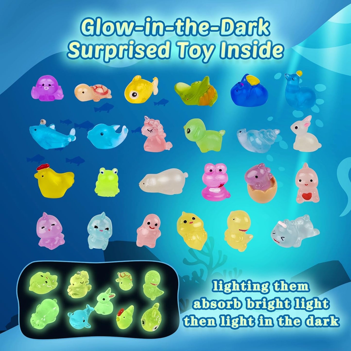 Bath Bombs for Kids, 24pcs Bath Bombs with Glow in The Dark Surprise Inside, Natural and Organic Colorful Bubble Bath Fizz for Kids, Perfect Birthday, Halloween, Or Christmas Gift for Boys and Girls!