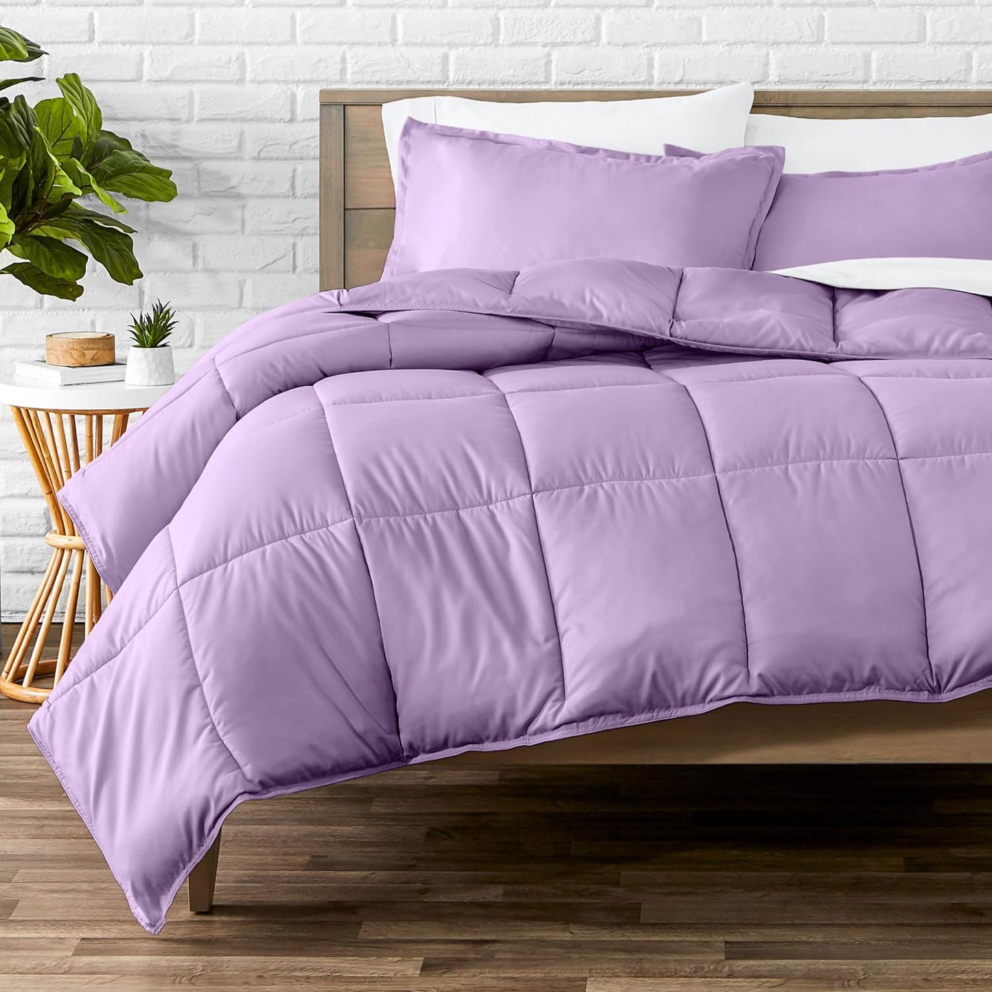 Bare Home Comforter Set - Full Size - Ultra-Soft - Goose Down Alternative - Premium 1800 Series - All Season Warmth (Full, Lavender)