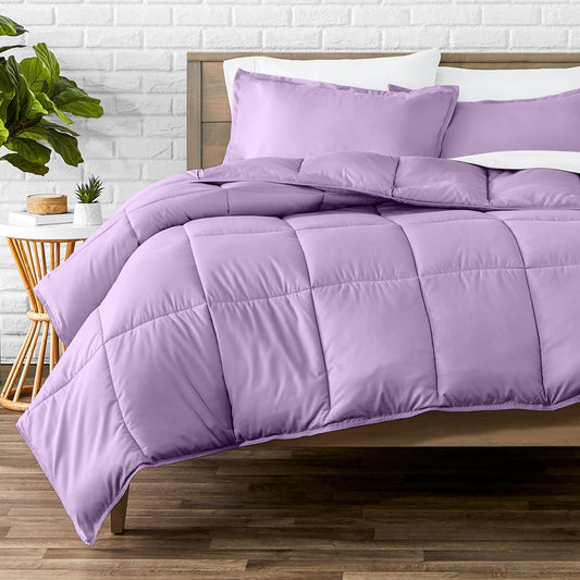 Bare Home Comforter Set - Full Size - Ultra-Soft - Goose Down Alternative - Premium 1800 Series - All Season Warmth (Full, Lavender)