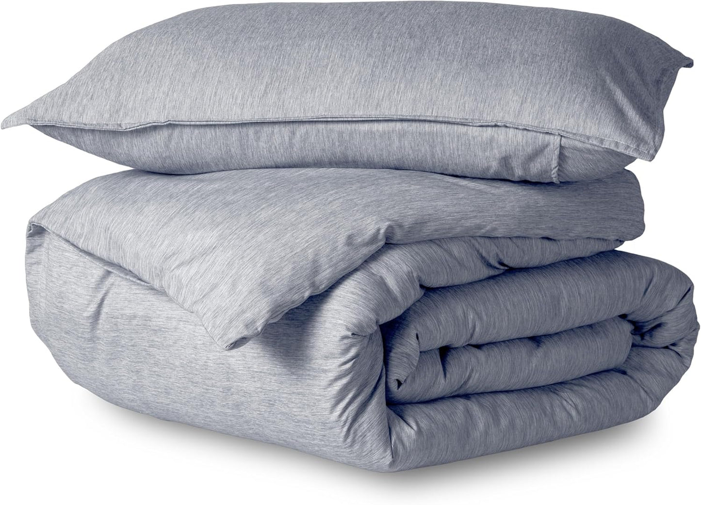 Bare Home Bedding Duvet Cover Extra Long - Premium 1800 Super Soft Collection - Lightweight, Duvet Cover - Soft Textured (Twin/Twin XL, Heathered Midnight Blue)