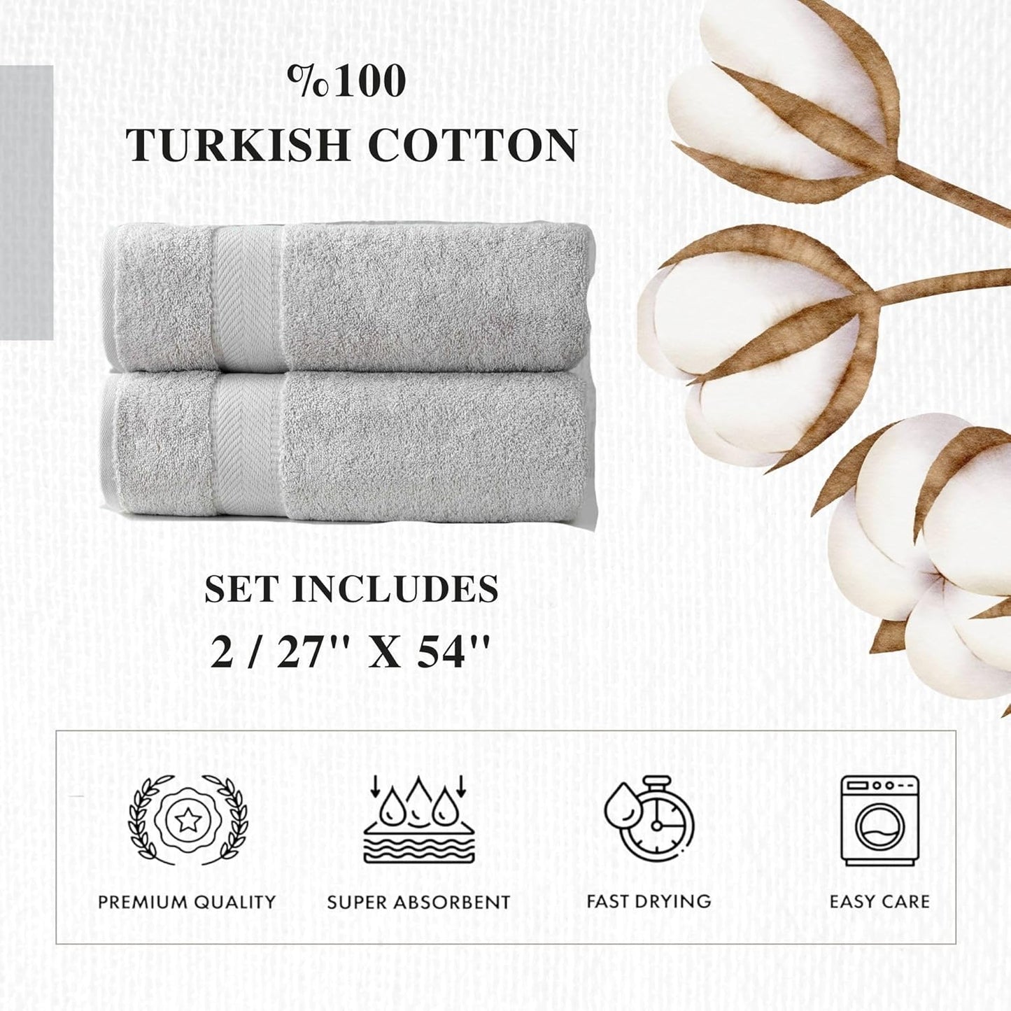 Personalized Towels - Customized Turkish Cotton Towel Set, Monogrammed Towels with Initials, Name & Embroidery, Idea for Weddings, Bridal Showers, Anniversaries, Housewarming, New Home