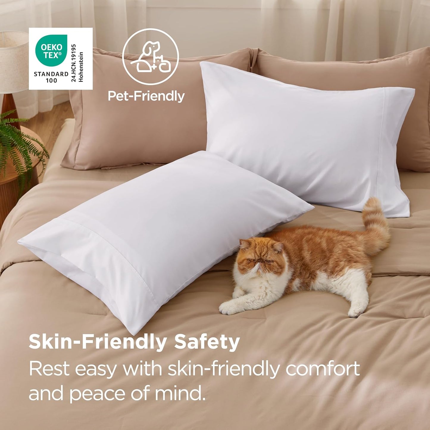 Bedsure Queen Pillow Cases Set of 2 - White Brushed Microfiber Pillowcase 2 Pack, Super Soft Pillowcase, Pillow Case Covers with Envelope Closure, Wrinkle, Fade and Stain Resistant, 20x30 Inches