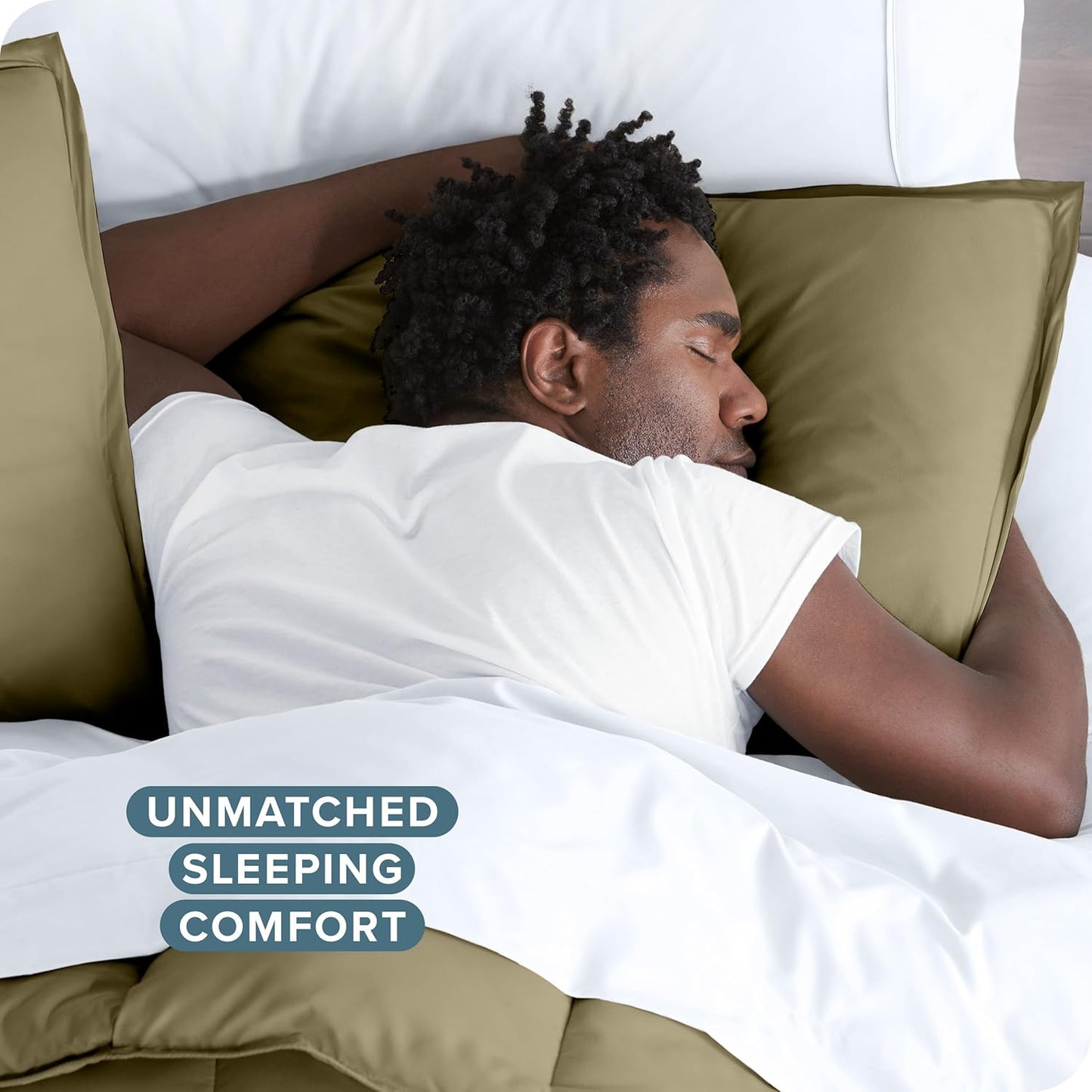 Bare Home Bedding Duvet Cover California King Size - Premium 1800 Super Soft Collection - Lightweight, Cooling - Soft Breathable Bedding Duvet Cover (Cal King, Olive)