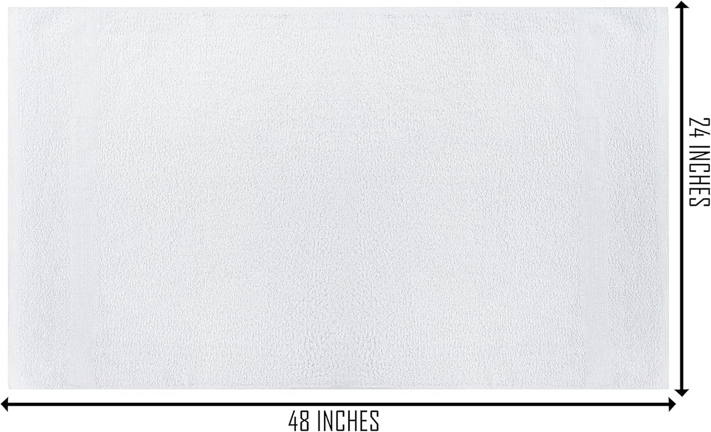 (Pack of 12 White Bath Towel Bulk 24x48 Inches - Economy Cheap Bath for Commercial Uses, Gym, Salon, Spa & Hair -Lightweight Bath Towels Quick Drying -Bath Towels Sets Bulk
