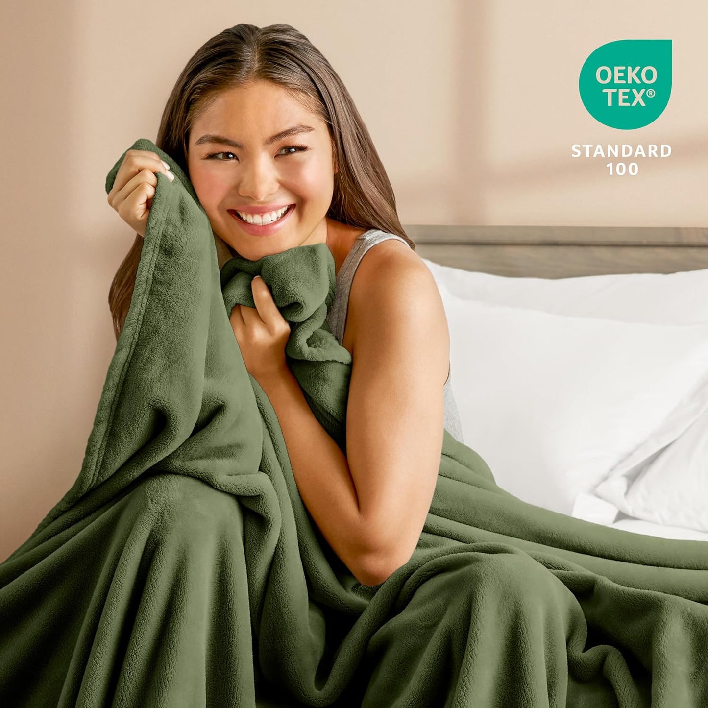 Bare Home Fleece Blanket - Twin/Twin Extra Long - Ultra-Soft Lightweight for Bed, Sofa, and Couch - Luxury Microplush - Cozy Warm Blanket (Twin/Twin XL, Cypress)
