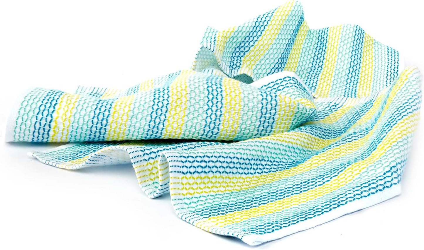 Full Circle Tidy 100% Organic Cotton Dish Cloths, Set of 3, Spring Green