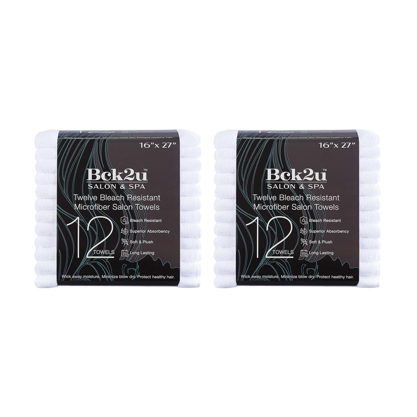 Arkwright Bleach Proof Salon Towels Bulk - Pack of 24 - Ultra Soft, Gentle Microfiber, Highly Absorbent & Quick Dry Spa Facial Towel for Hair Stylist, Nail Shop, and Esthetician, 16 x 27 in, White