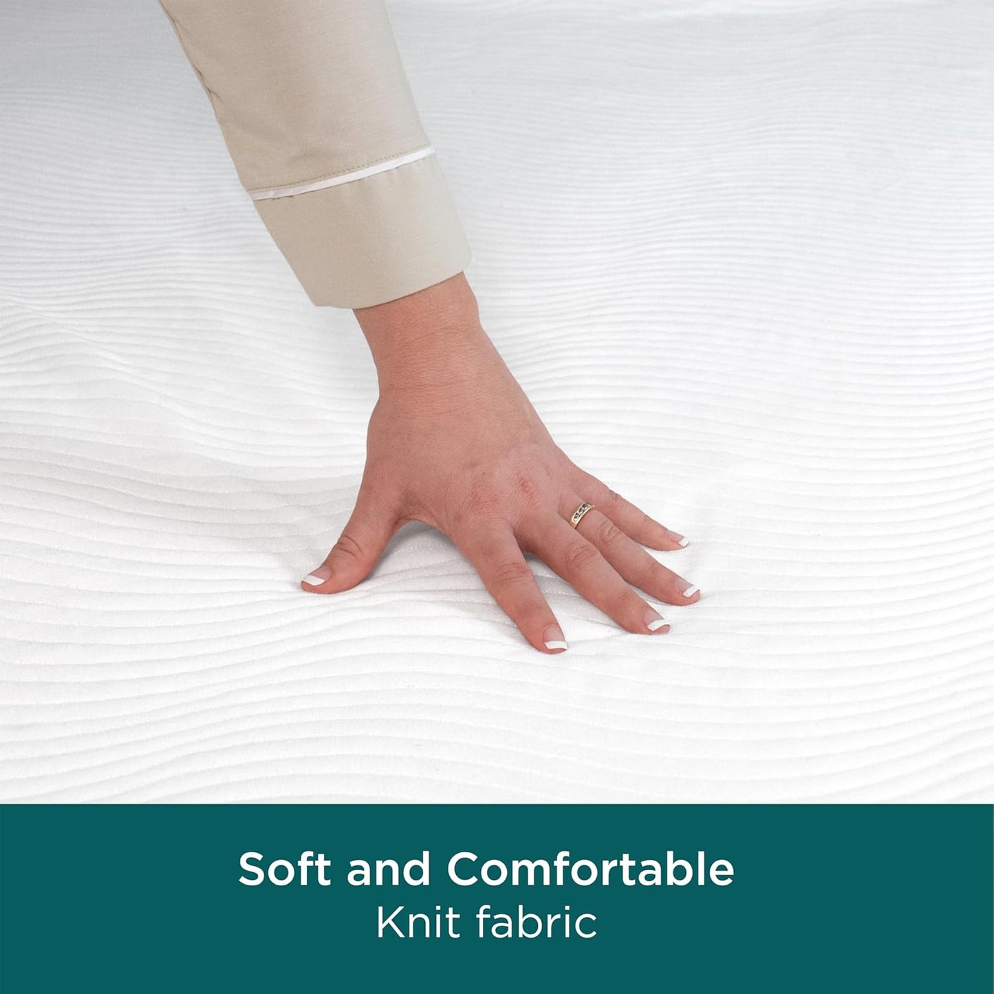 AllerEase CleanBoost Plush Knit Mattress Protector Waterproof Particle Barrier Temperature Balancing Soft Plush Comfort Machine Washable Fitted Cover with Elastic Anchor Bands Mattress Cover, King