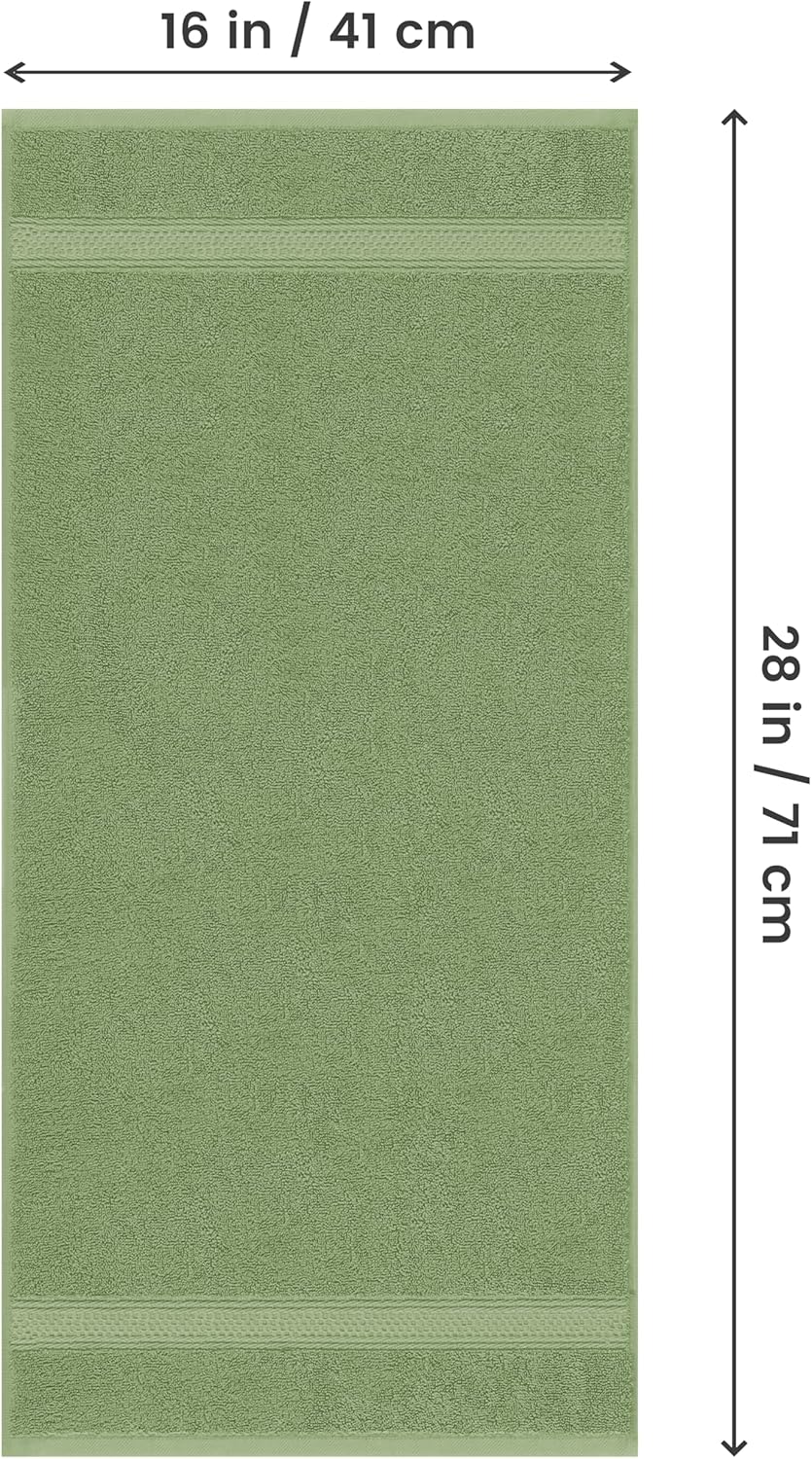 Utopia Towels 6 Pack Premium Hand Towels Set, 16 by 28 inches, 100% Ring Spun Cotton, Ultra Soft and Highly Absorbent 600GSM Towels for Bathroom, Gym, Shower, Hotel, and Spa, Sage Green