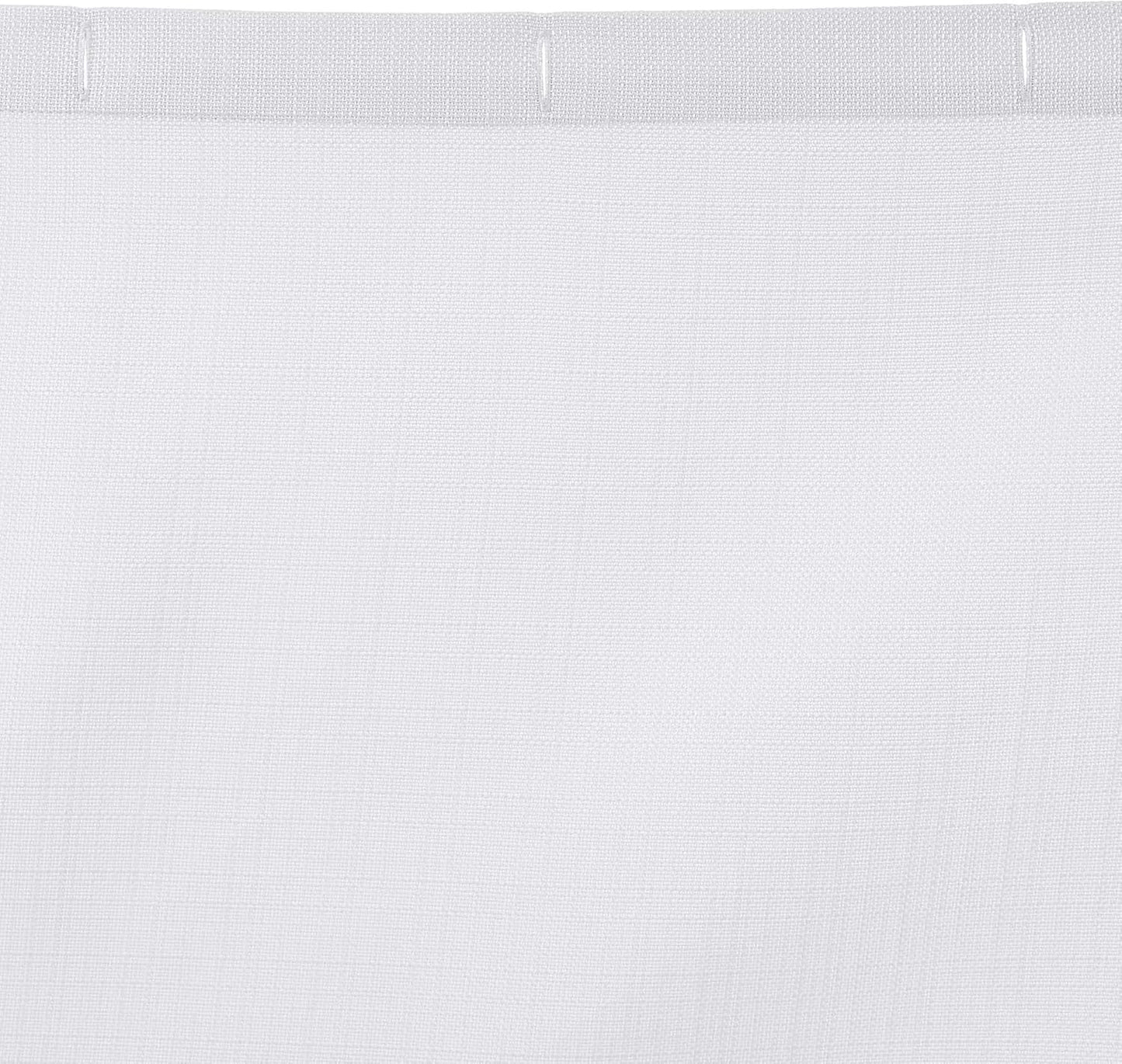 Amazon Basics Linen Style Bathroom Shower Curtain, 72" x 72", Bright White, 11.42" L x 9.45" W