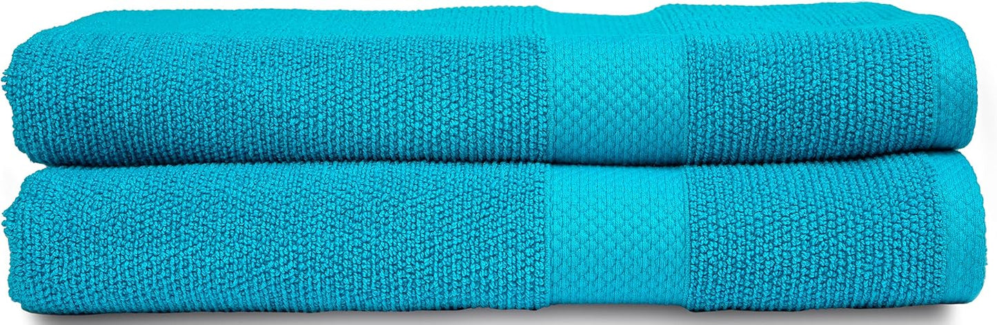 MAURA Premium Bath Sheets 100% Cotton 35x70 Oversized Ultra Absorbent Quick Dry Soft Towel Set for Bathroom Extra Large Bath Towels, Turquoise